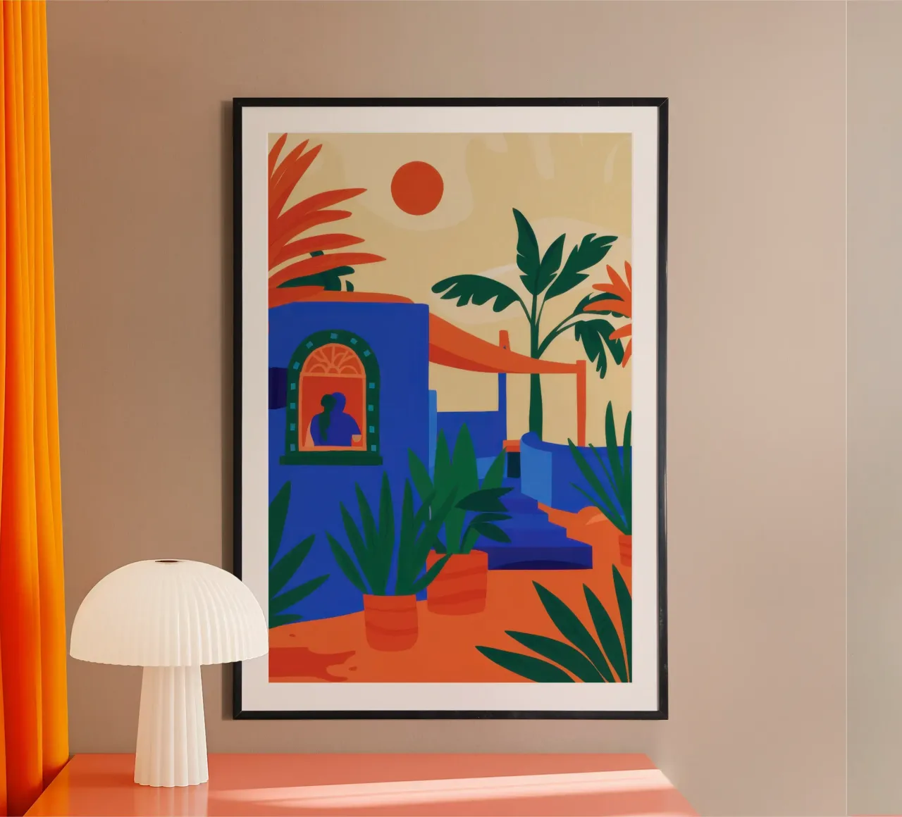 Azure Desert Oasis Poster von Flock Reverie