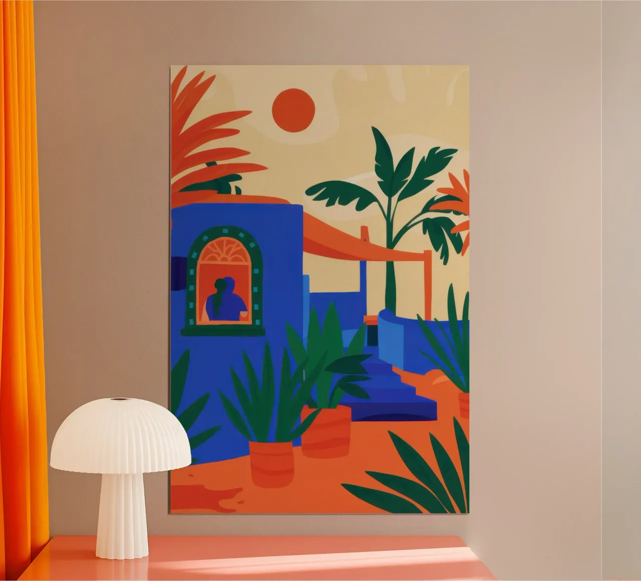 Azure Desert Oasis Poster von Flock Reverie