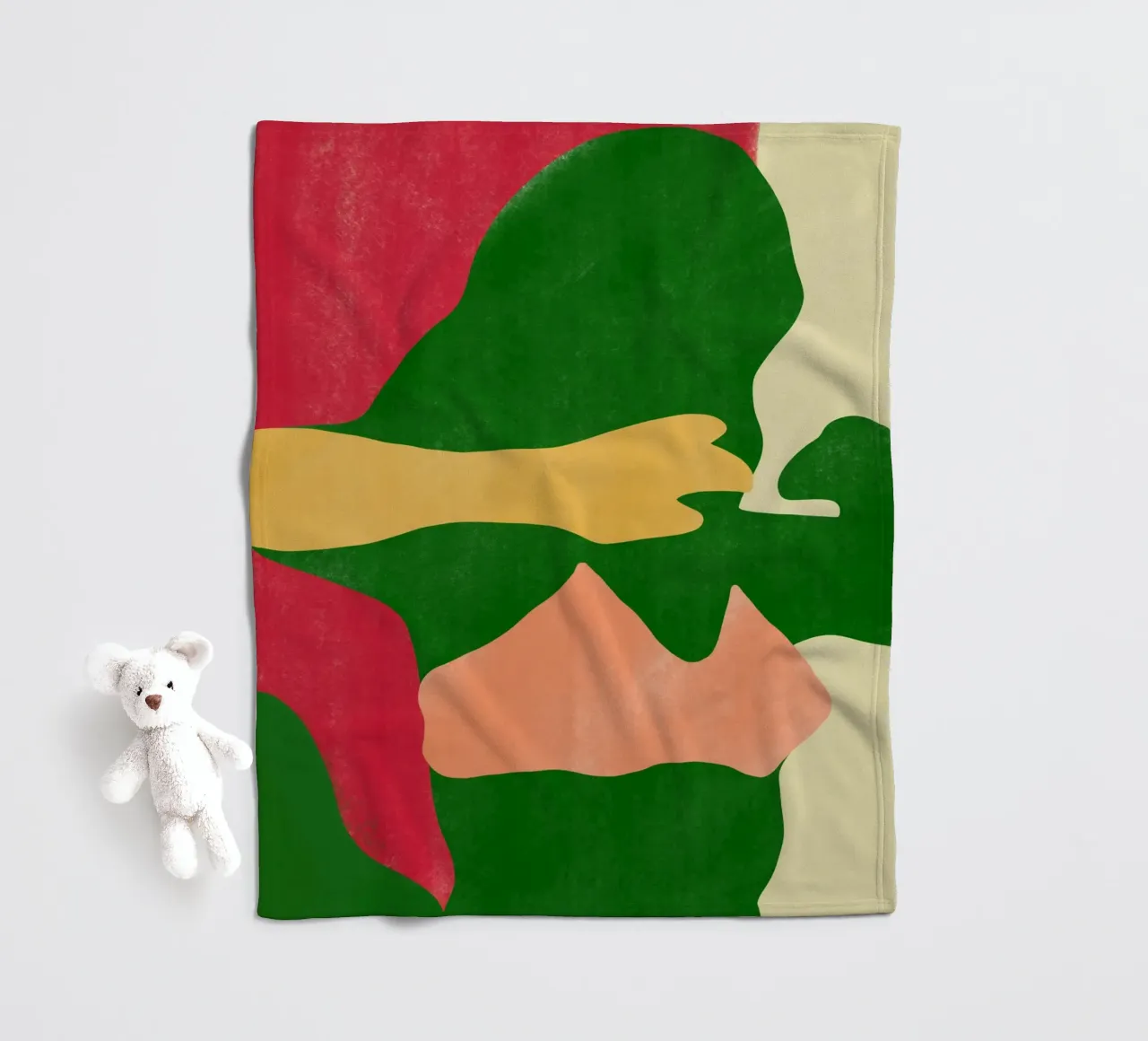 Minimal figure fleece blanket by Little Dean