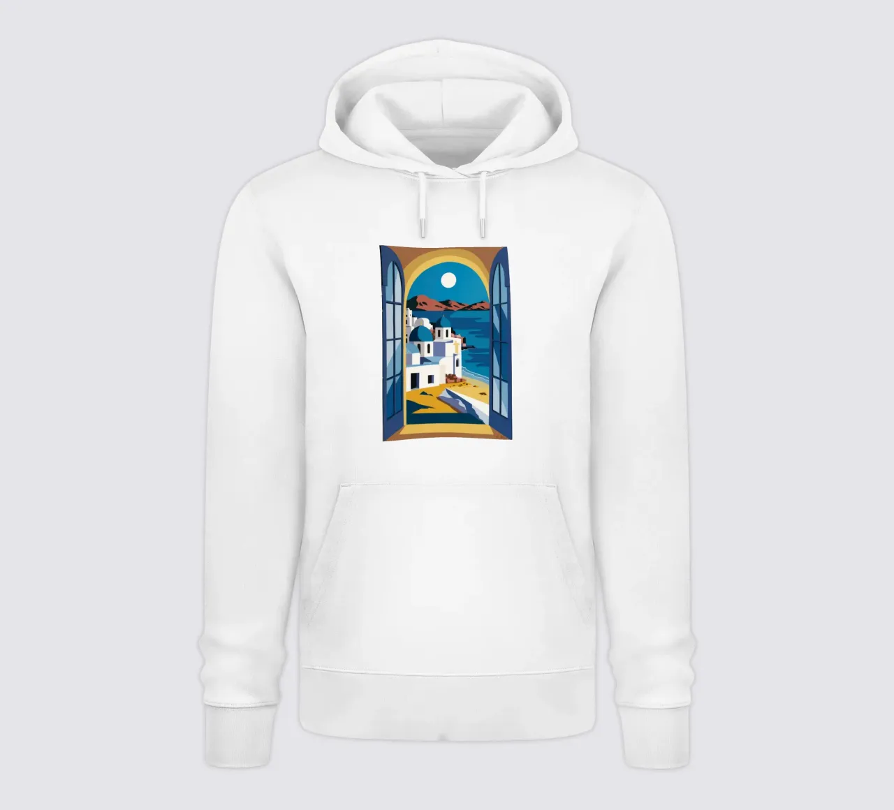 Santorini Azure Arch felpa con cappuccio da Dream Gesso