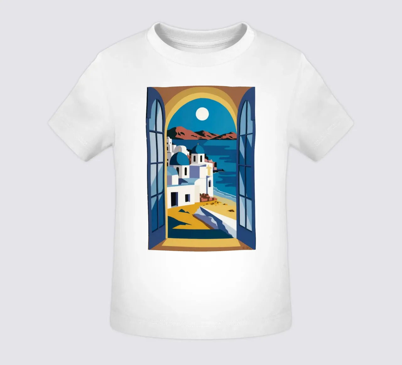 Santorini Azure Arch maglietta neonato da Dream Gesso
