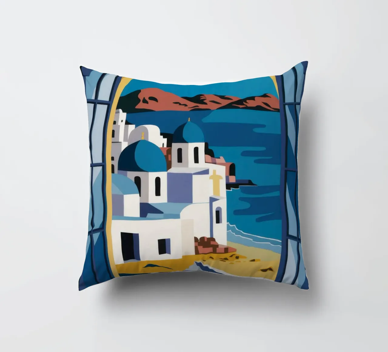 Santorini Azure Arch cuscino da Dream Gesso
