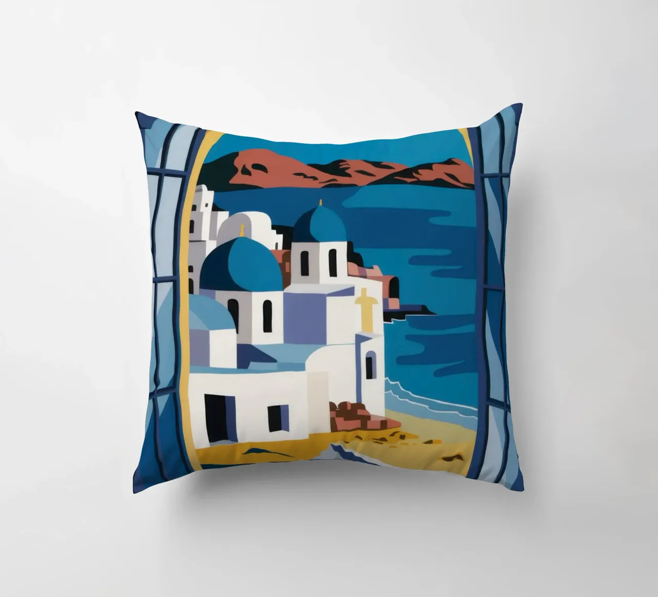 Santorini Azure Arch cuscino da Dream Gesso