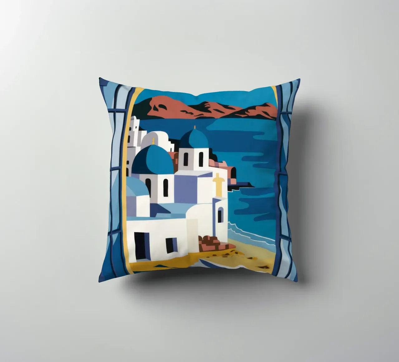 Santorini Azure Arch cuscino da Dream Gesso