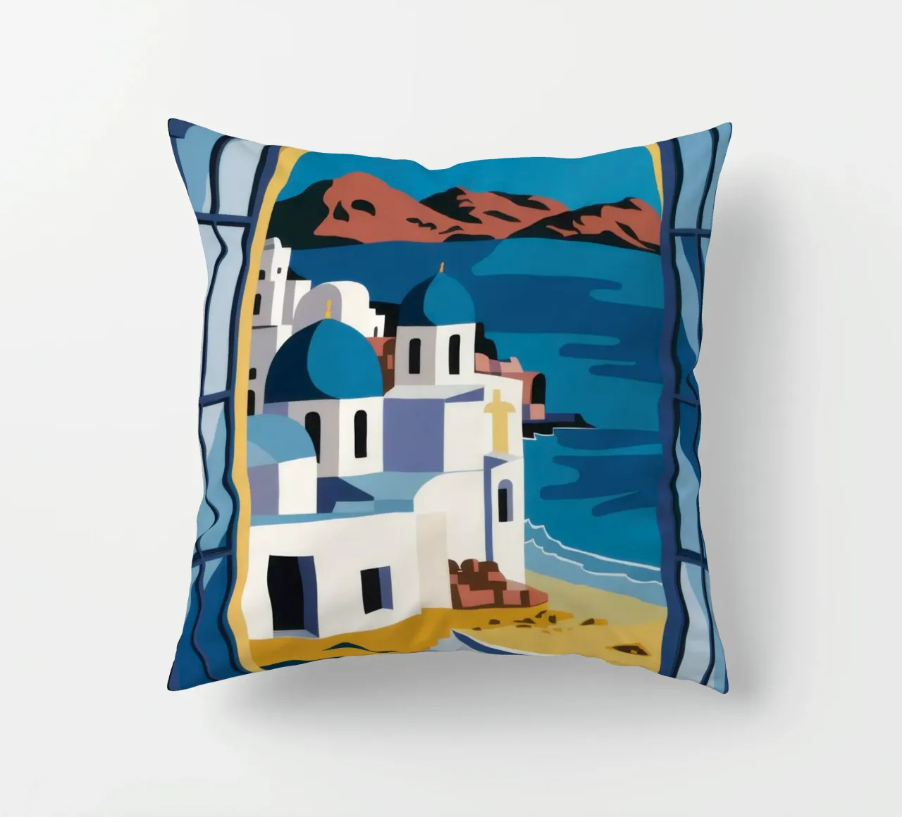 Santorini Azure Arch cuscino da Dream Gesso