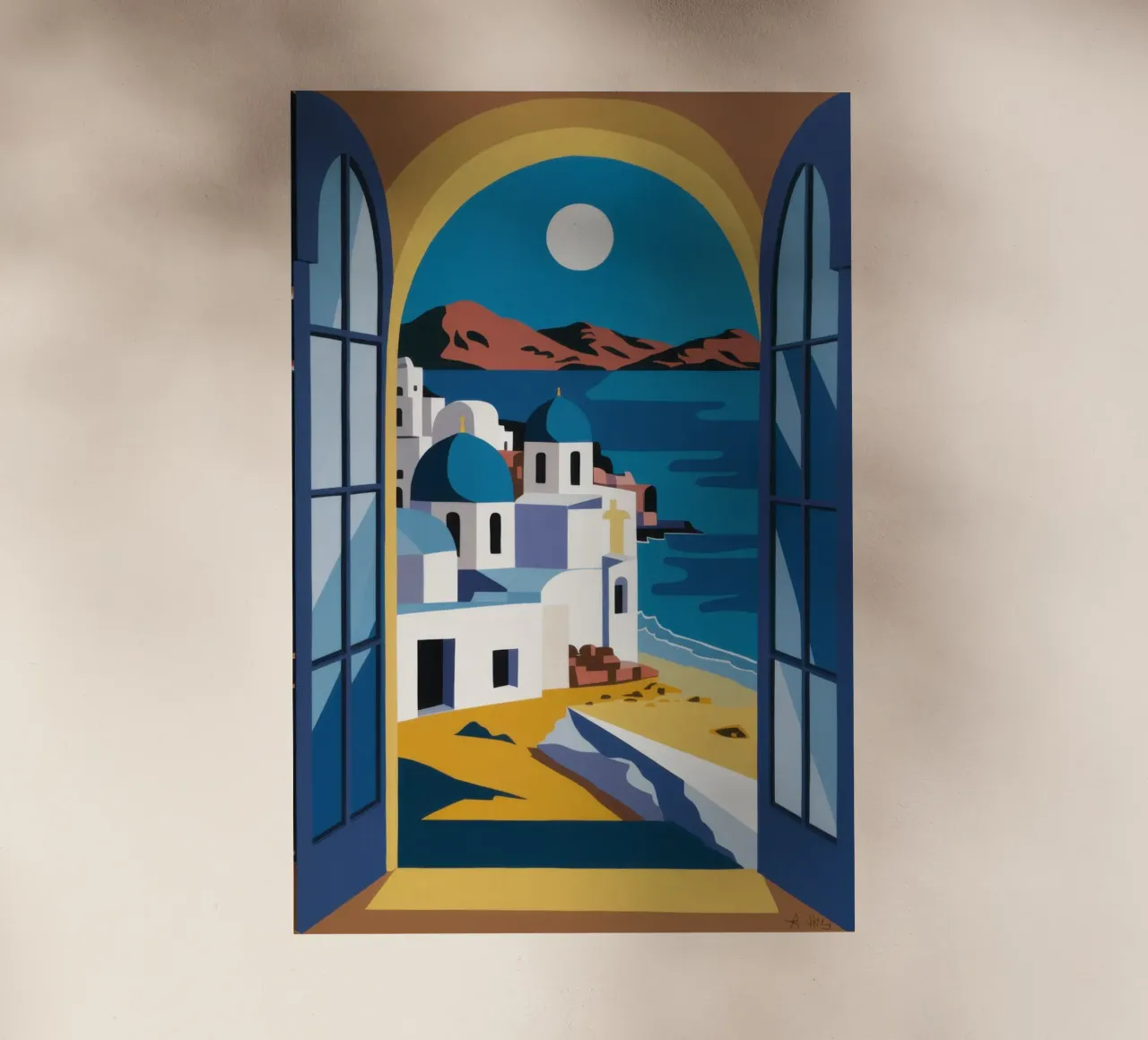 Santorini Azure Arch pellicola backlit da Dream Gesso