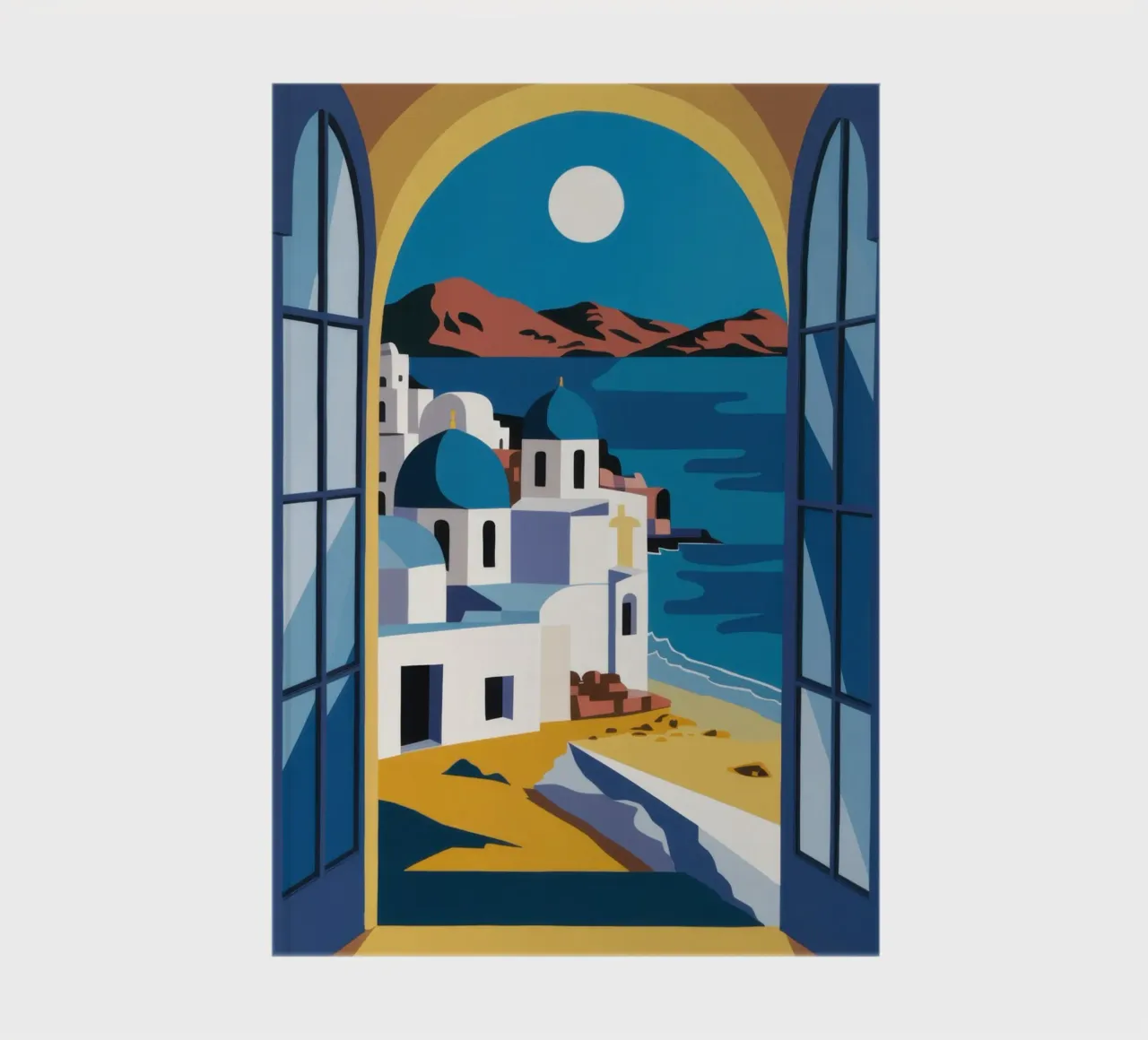 Santorini Azure Arch notebook by Dream Gesso