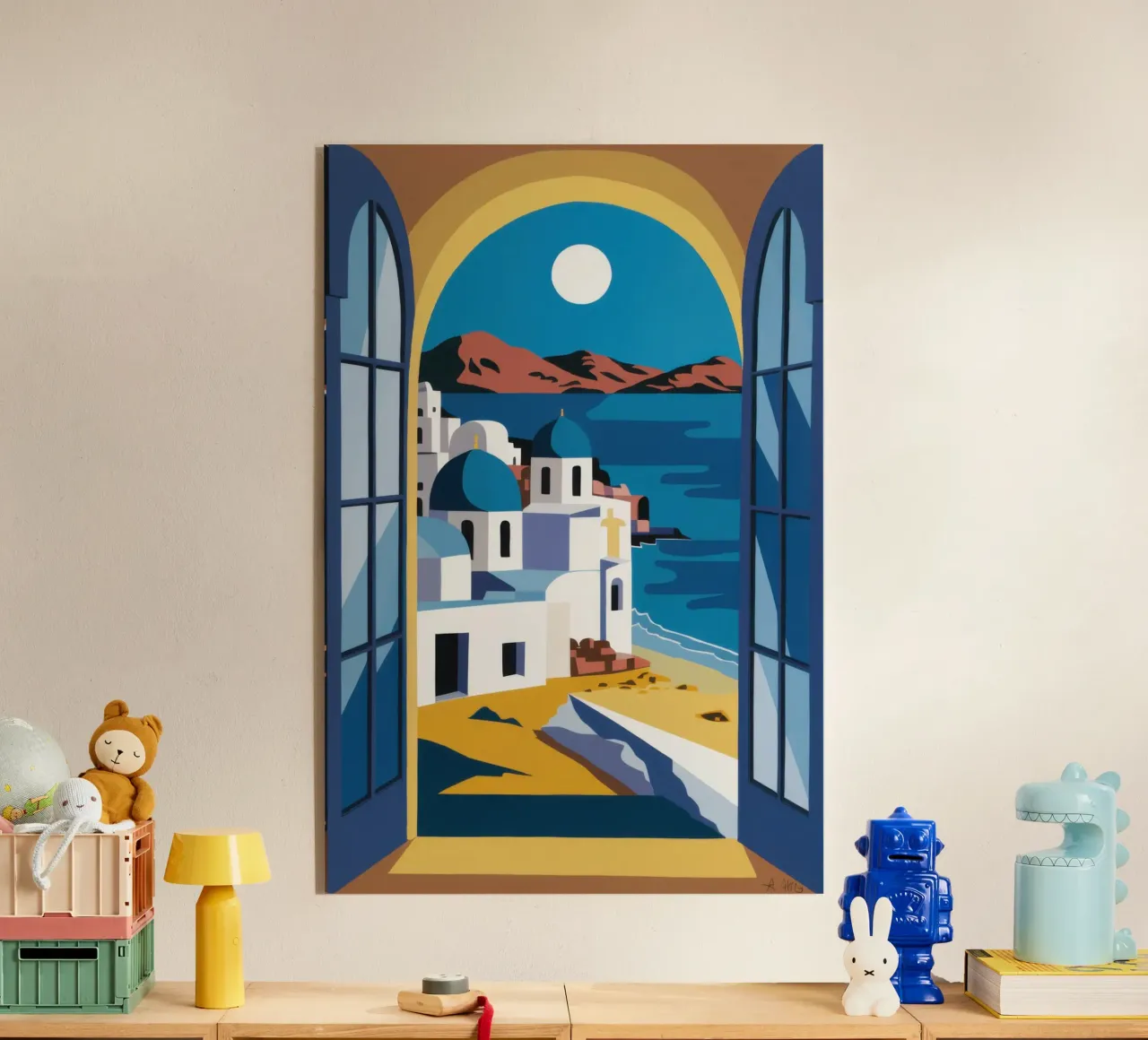 Santorini Azure Arch plexiglass da Dream Gesso