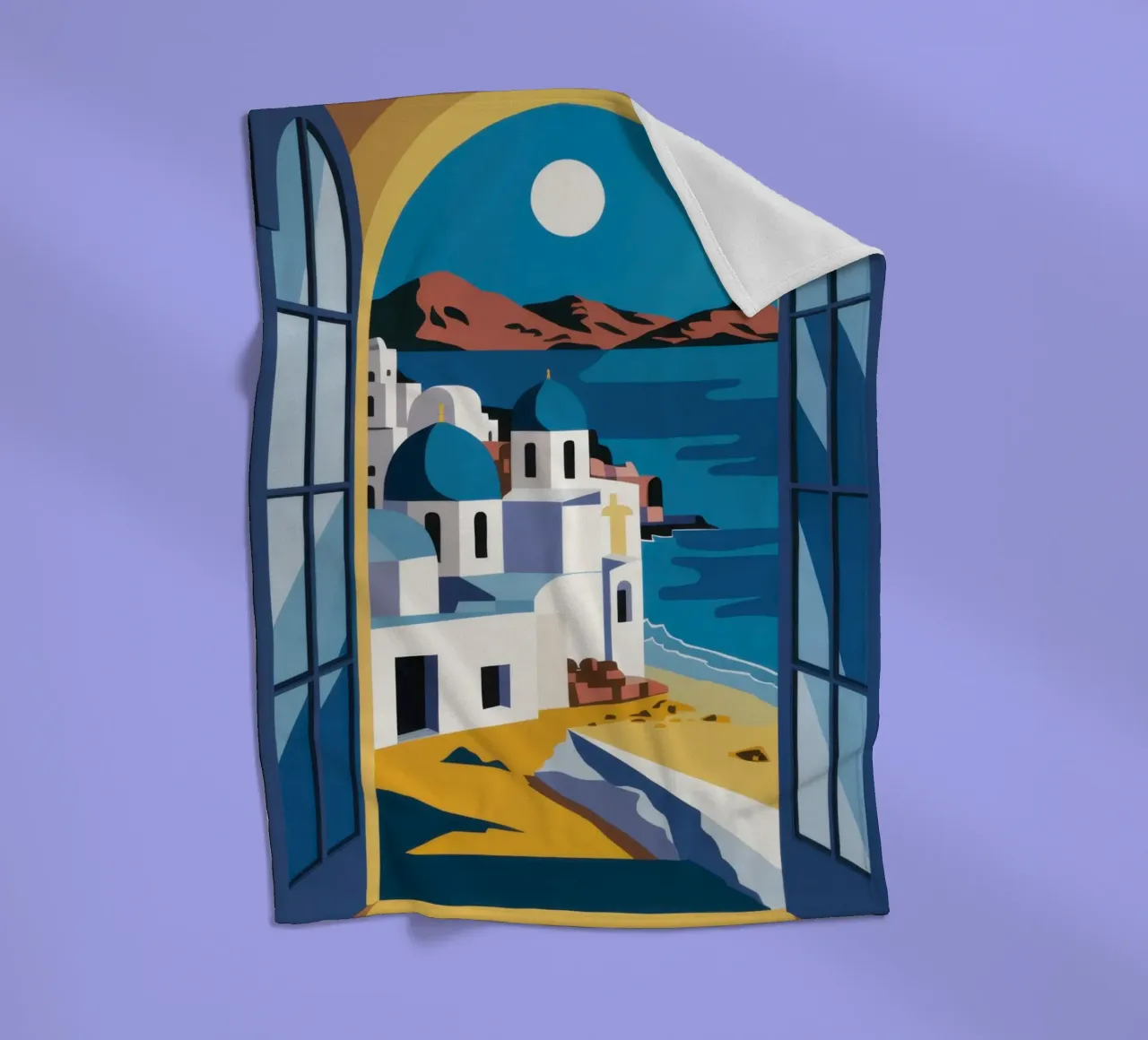 Santorini Azure Arch coperta in pile da Dream Gesso