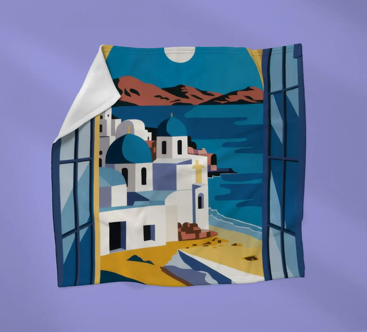 Santorini Azure Arch coperta in pile da Dream Gesso