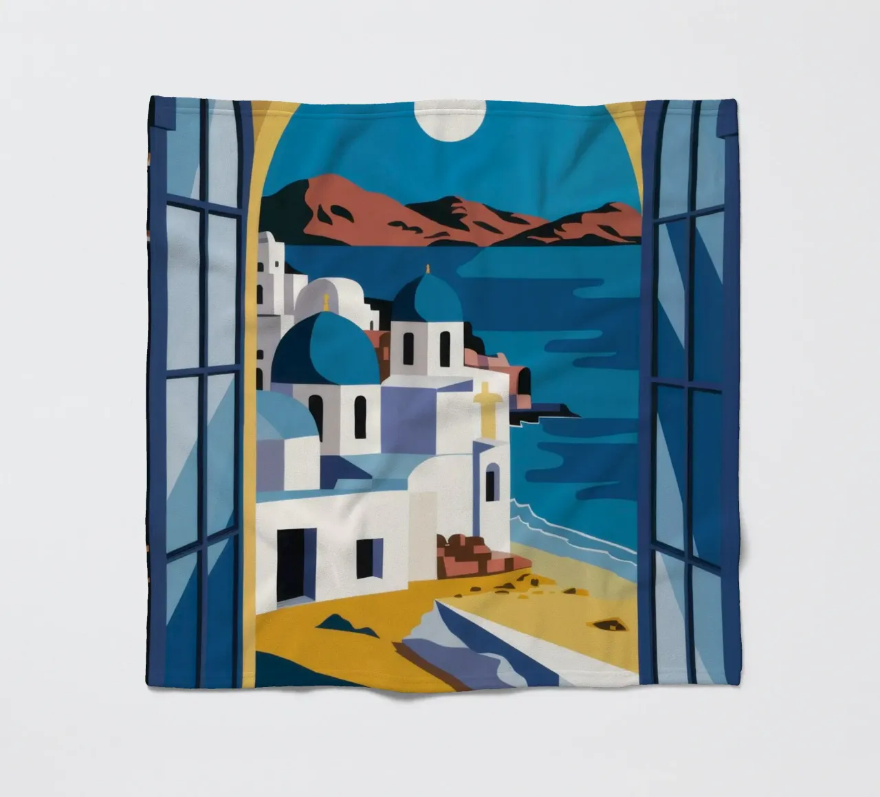 Santorini Azure Arch coperta in pile da Dream Gesso