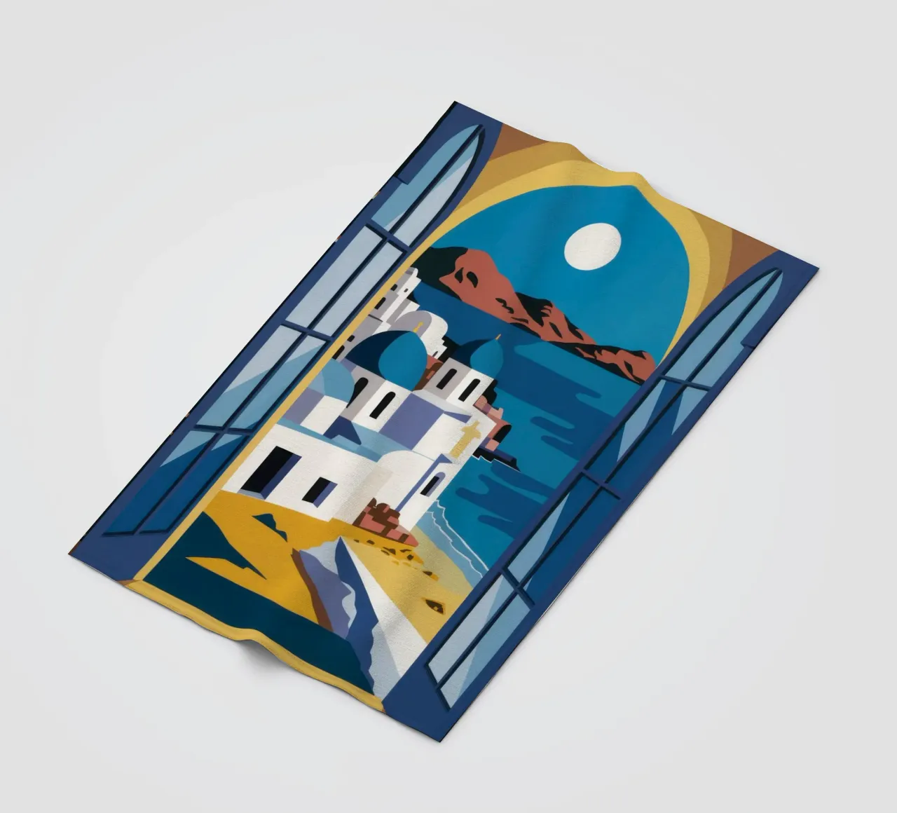 Santorini Azure Arch coperta in pile da Dream Gesso