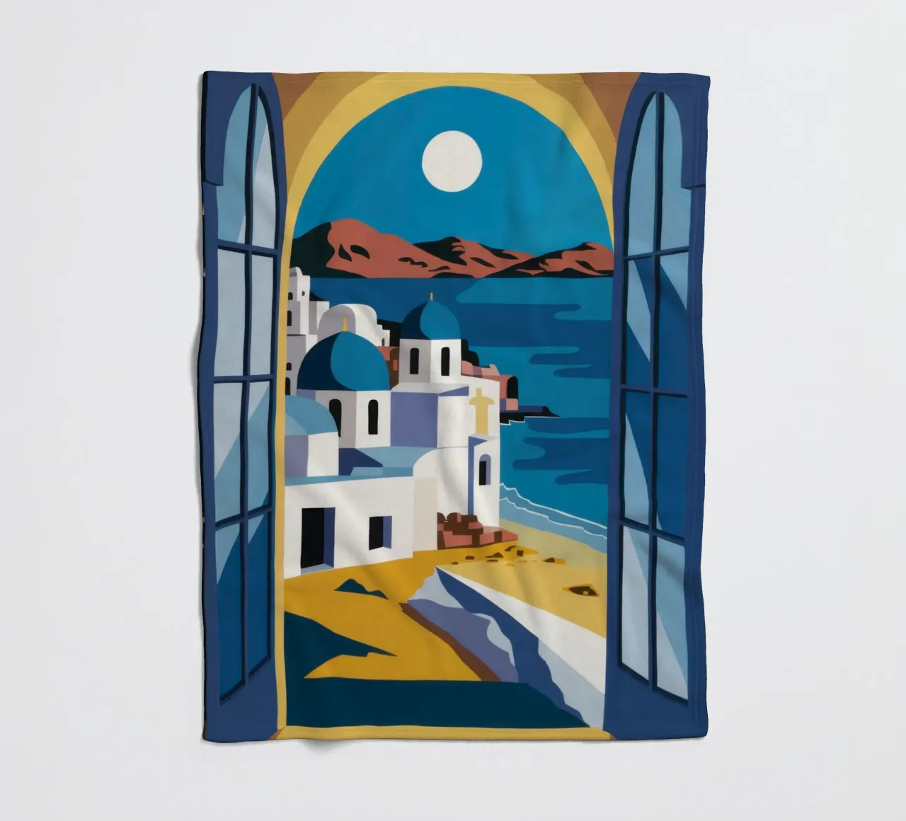 Santorini Azure Arch coperta in pile da Dream Gesso