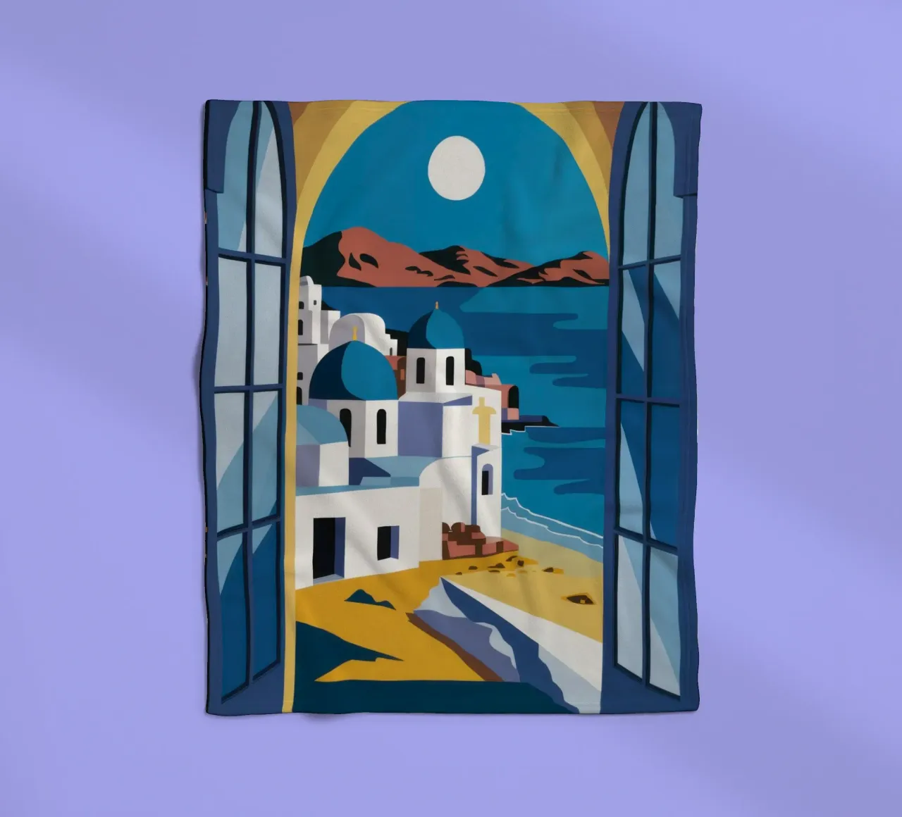 Santorini Azure Arch coperta in pile da Dream Gesso