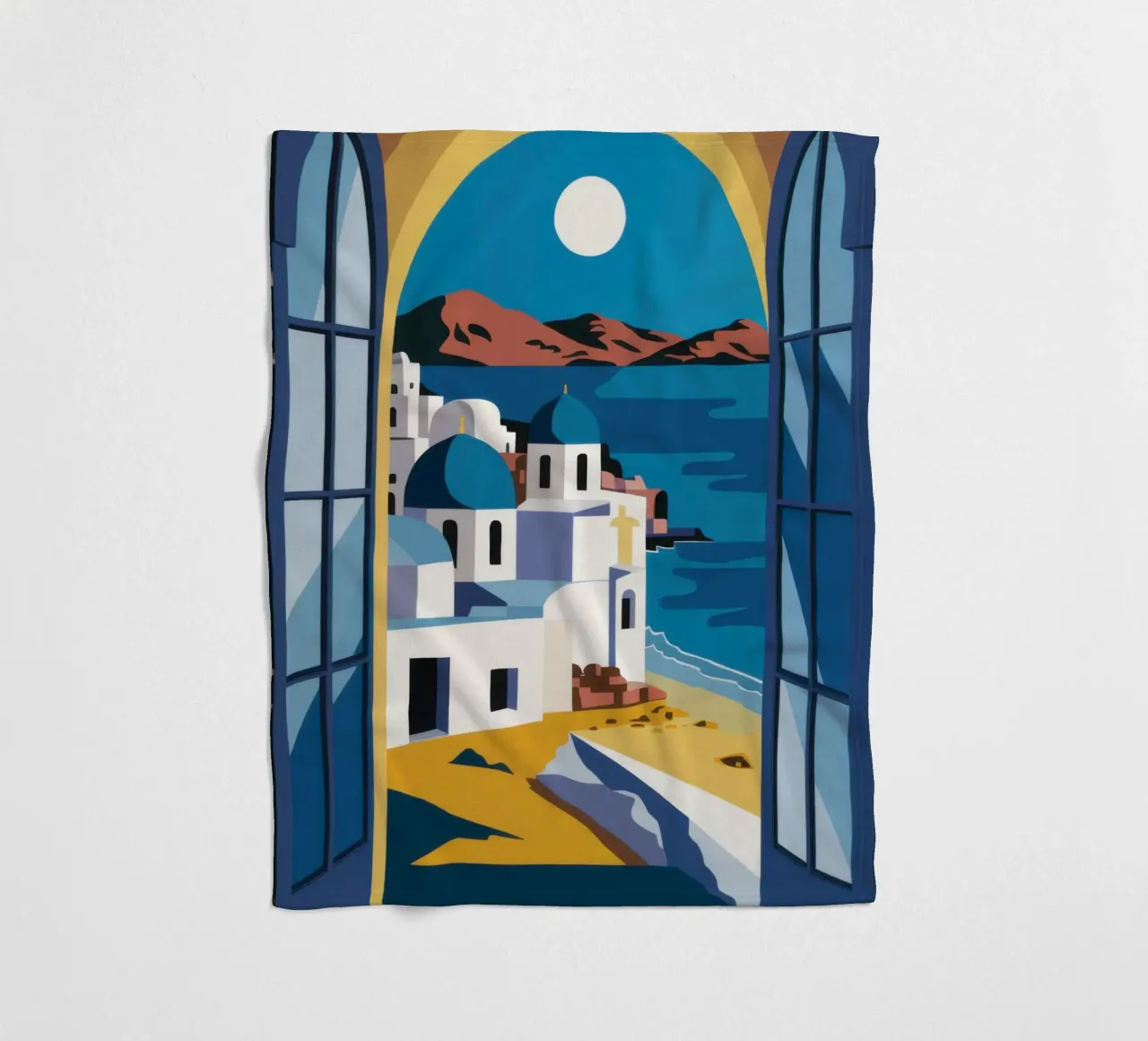 Santorini Azure Arch coperta in pile da Dream Gesso