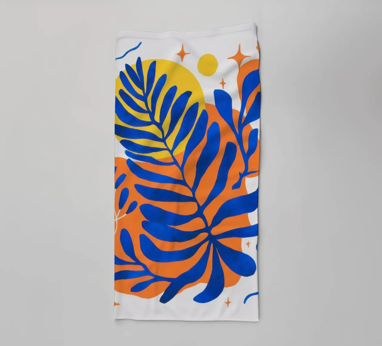 Cobalt Tangerine Tango towel by Prism Ritual