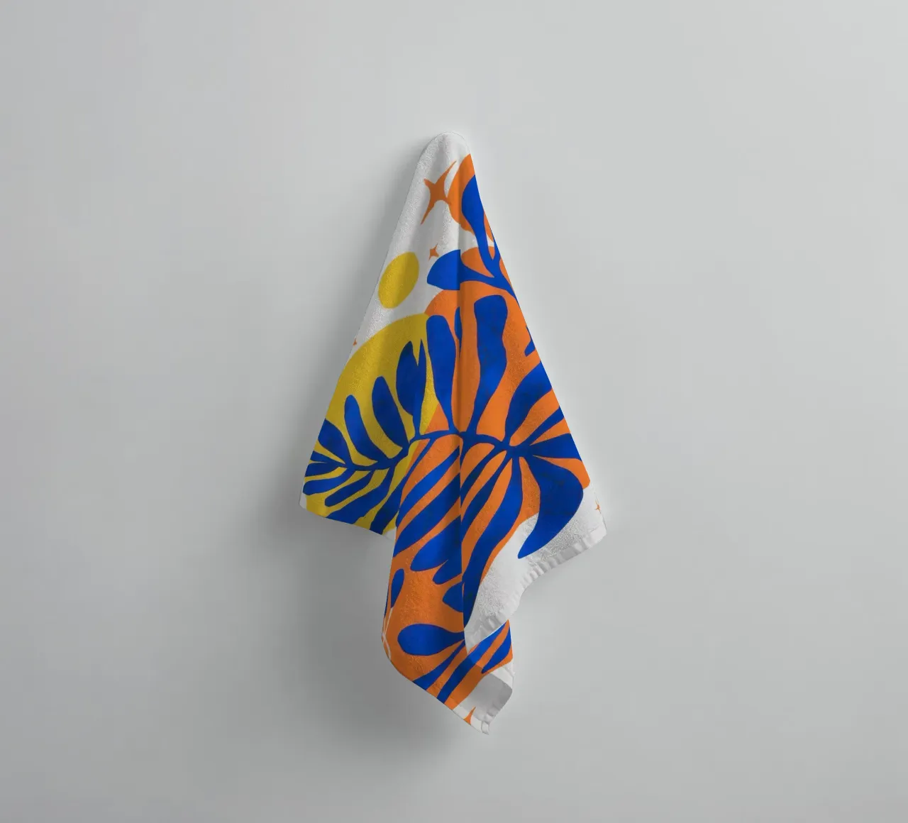 Cobalt Tangerine Tango towel by Prism Ritual