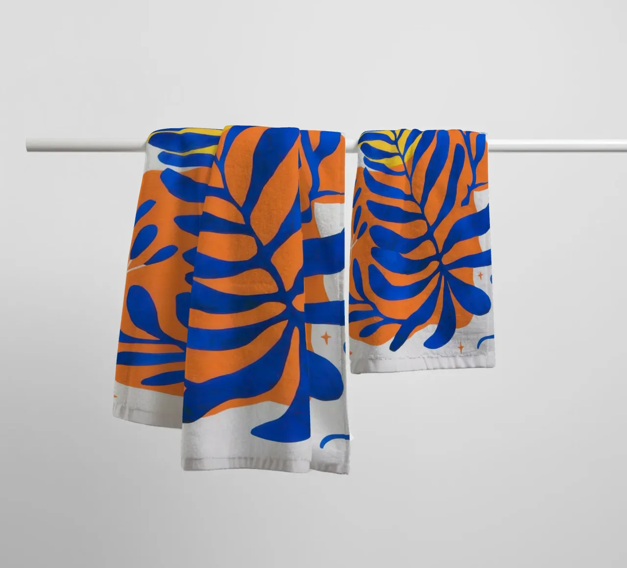 Cobalt Tangerine Tango towel by Prism Ritual