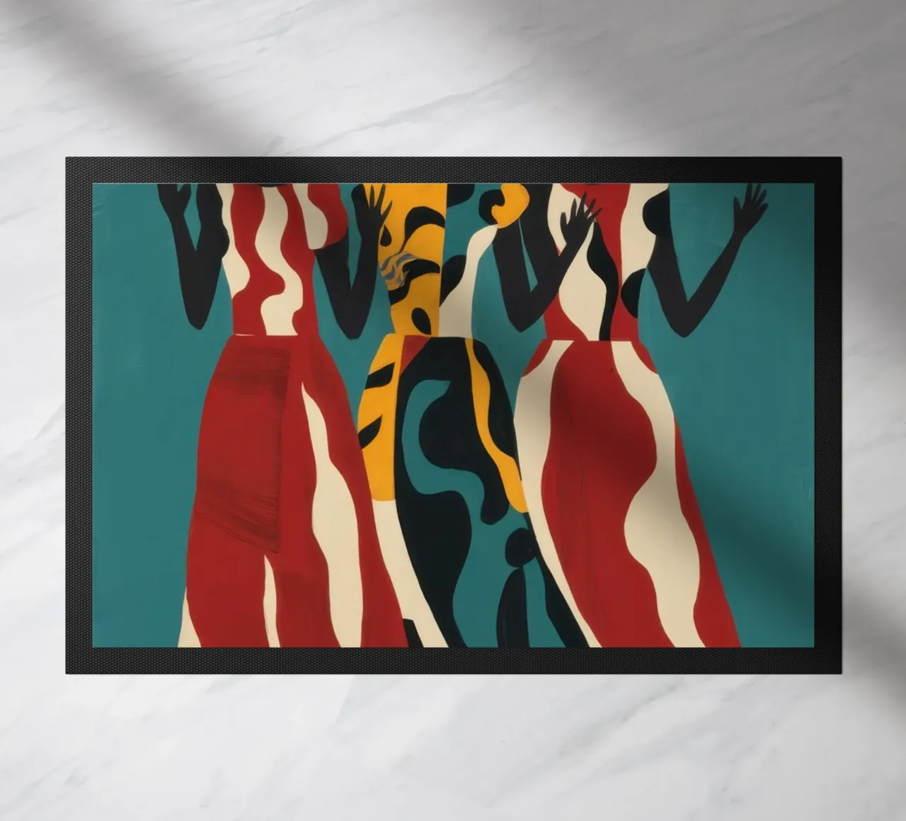 De drie muzen deurmat van Ink Pulse