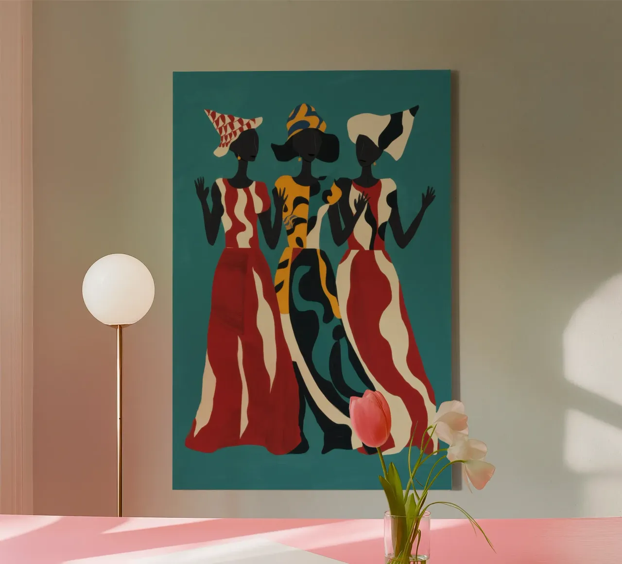 The Three Muses canvas with Floater frame by Ink Pulse