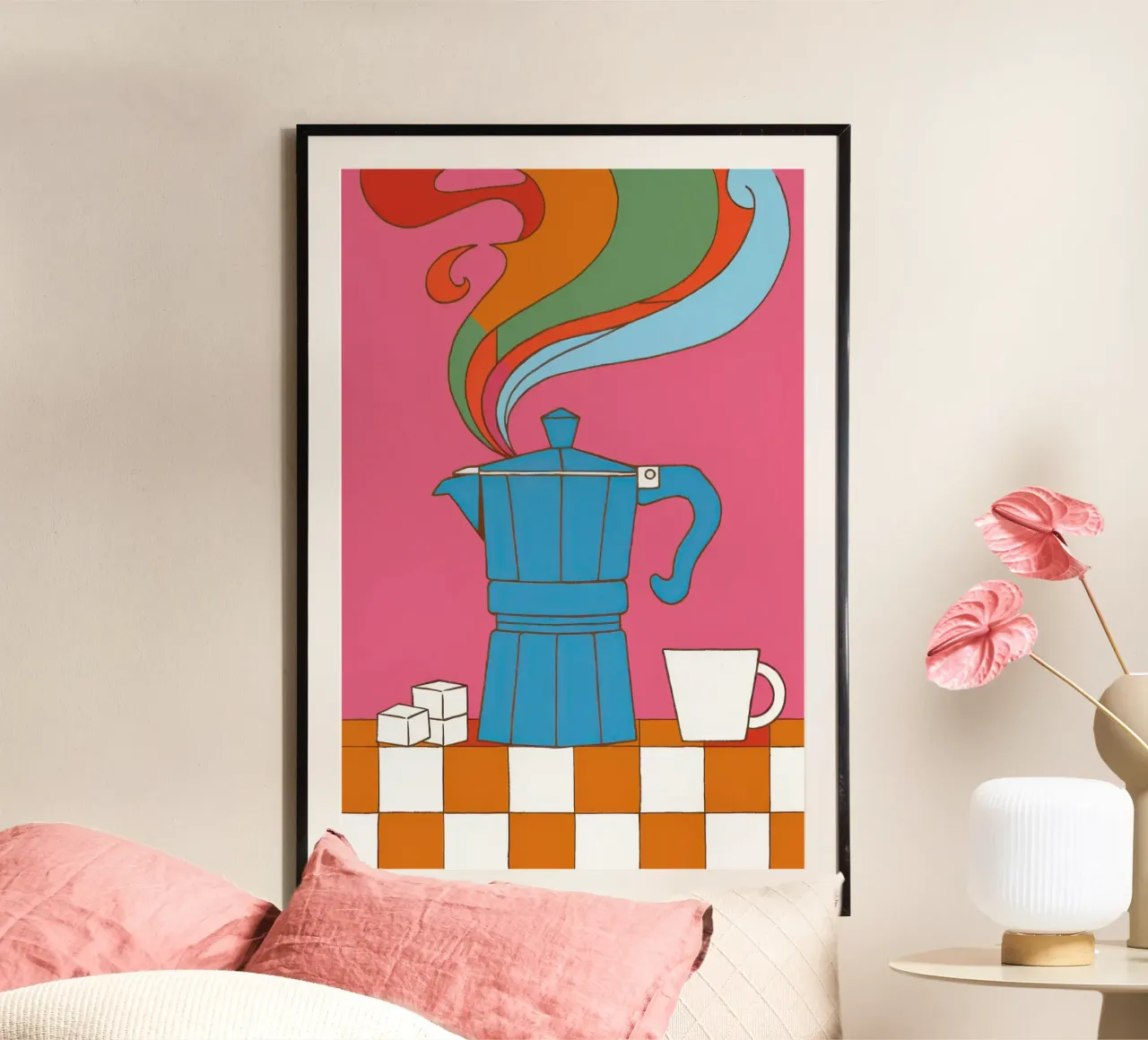 Espresso Regenboogkus hahnemühle van Mythy Brush