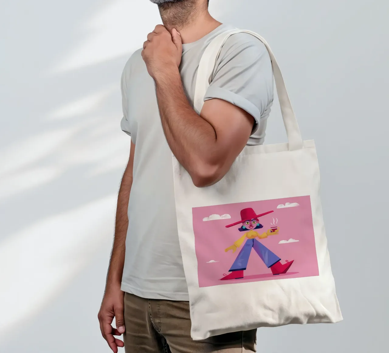 Impettiti con atteggiamento borsa in juta da Flock Reverie
