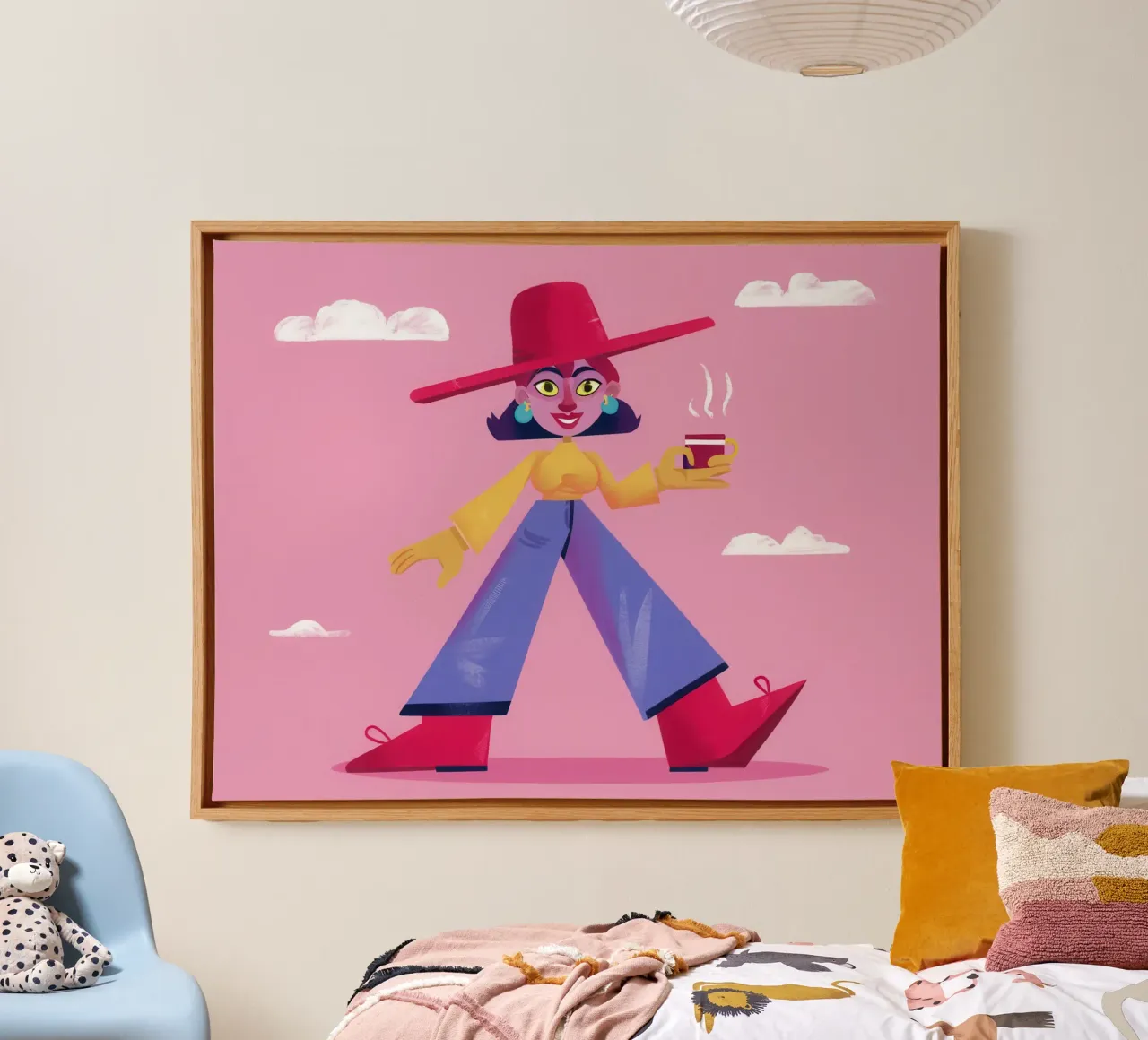 Strutting with Attitude canvas by Flock Reverie