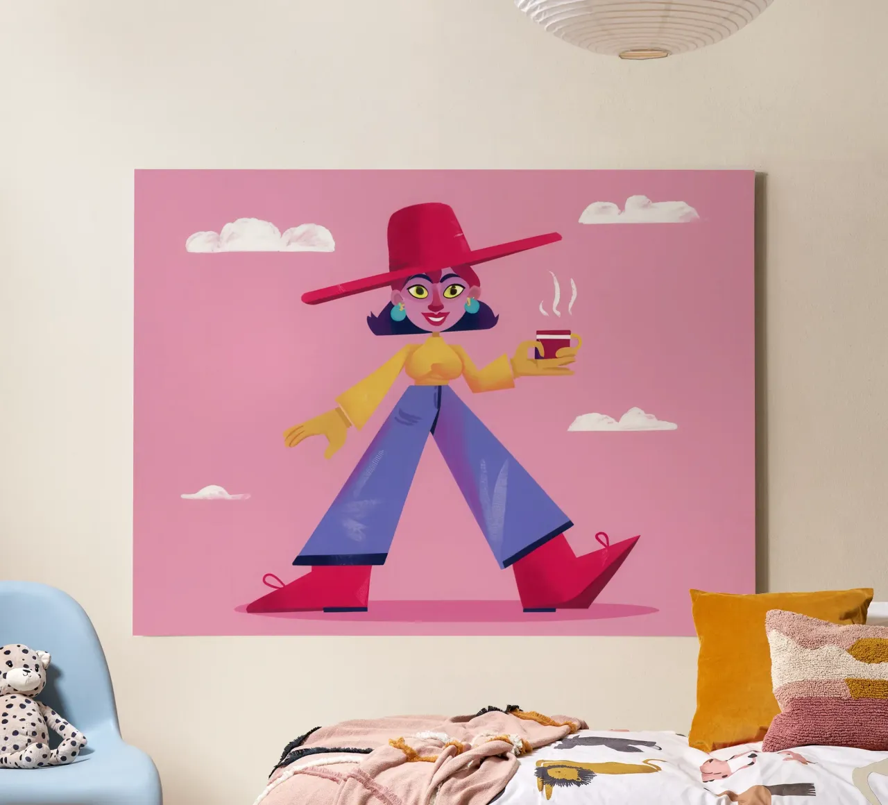 Strutting with Attitude canvas by Flock Reverie