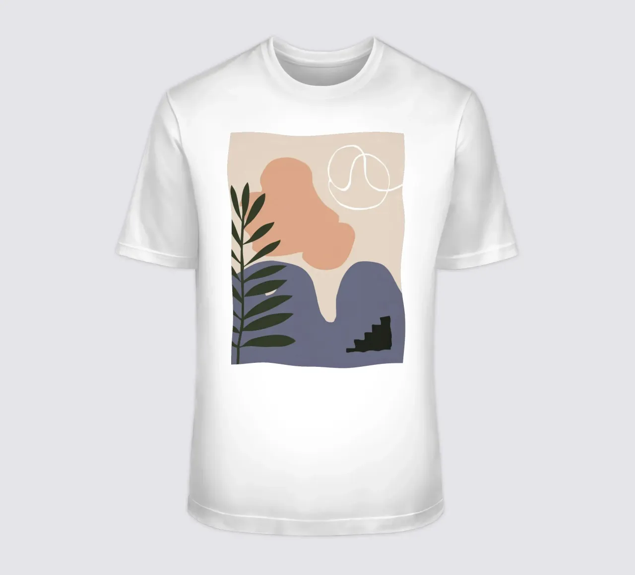 Beige Botanical Calm t-shirt by Prism Ritual