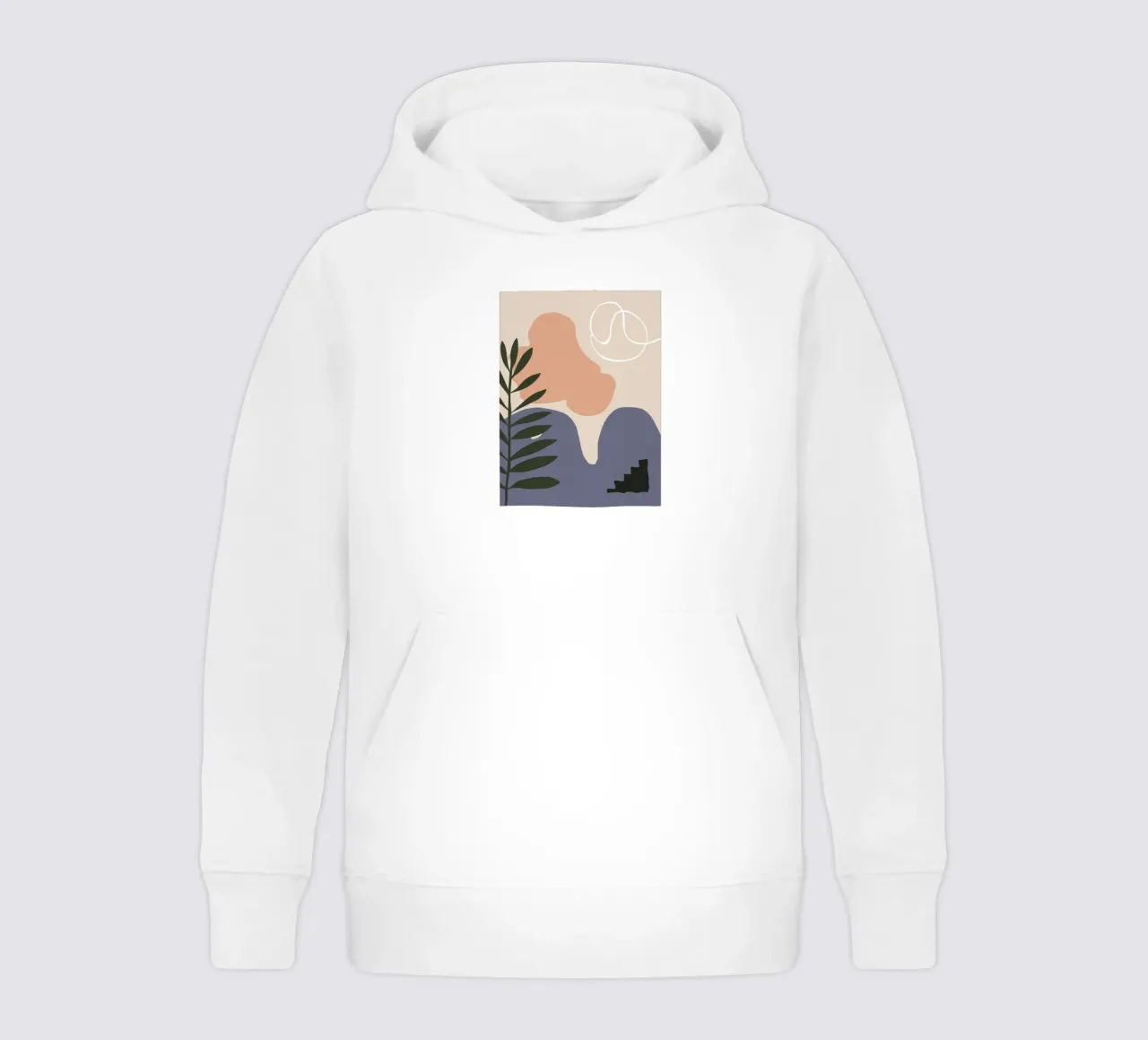 Beige Botanical Calm Kinder Hoodie von Prism Ritual