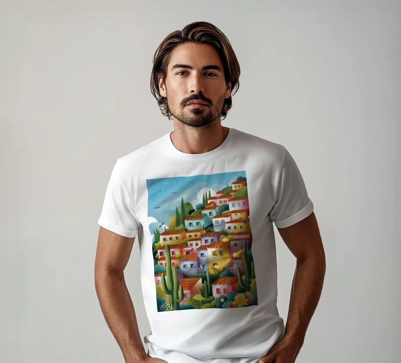 Hillside Terracotta Cascade t-shirt da Dream Gesso