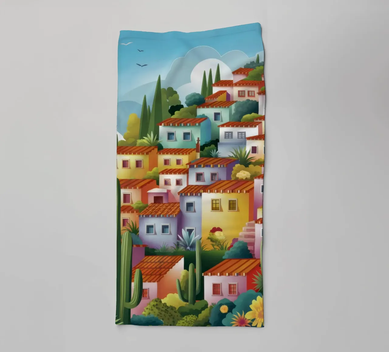Hillside Terracotta Cascade towel by Dream Gesso