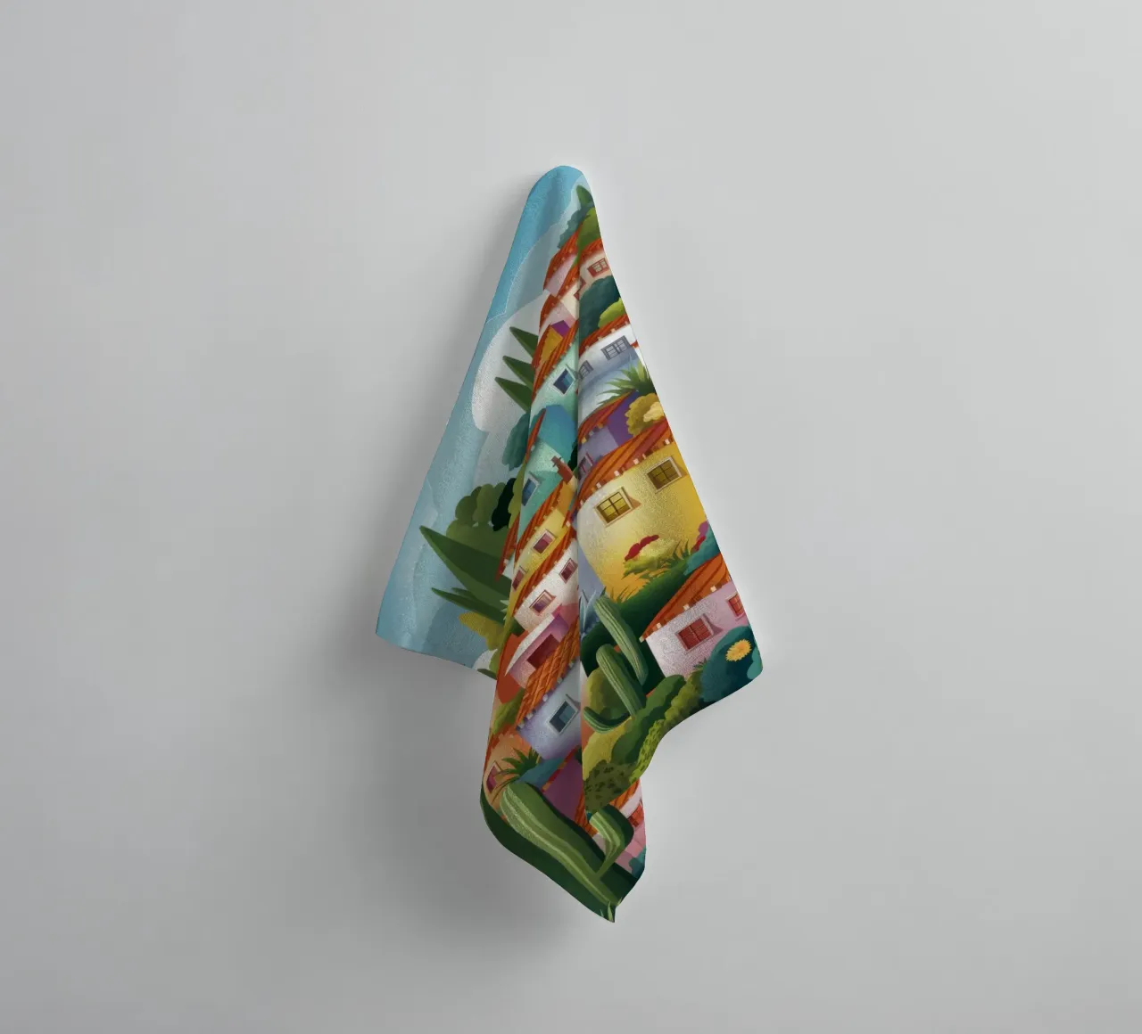 Hillside Terracotta Cascade towel by Dream Gesso