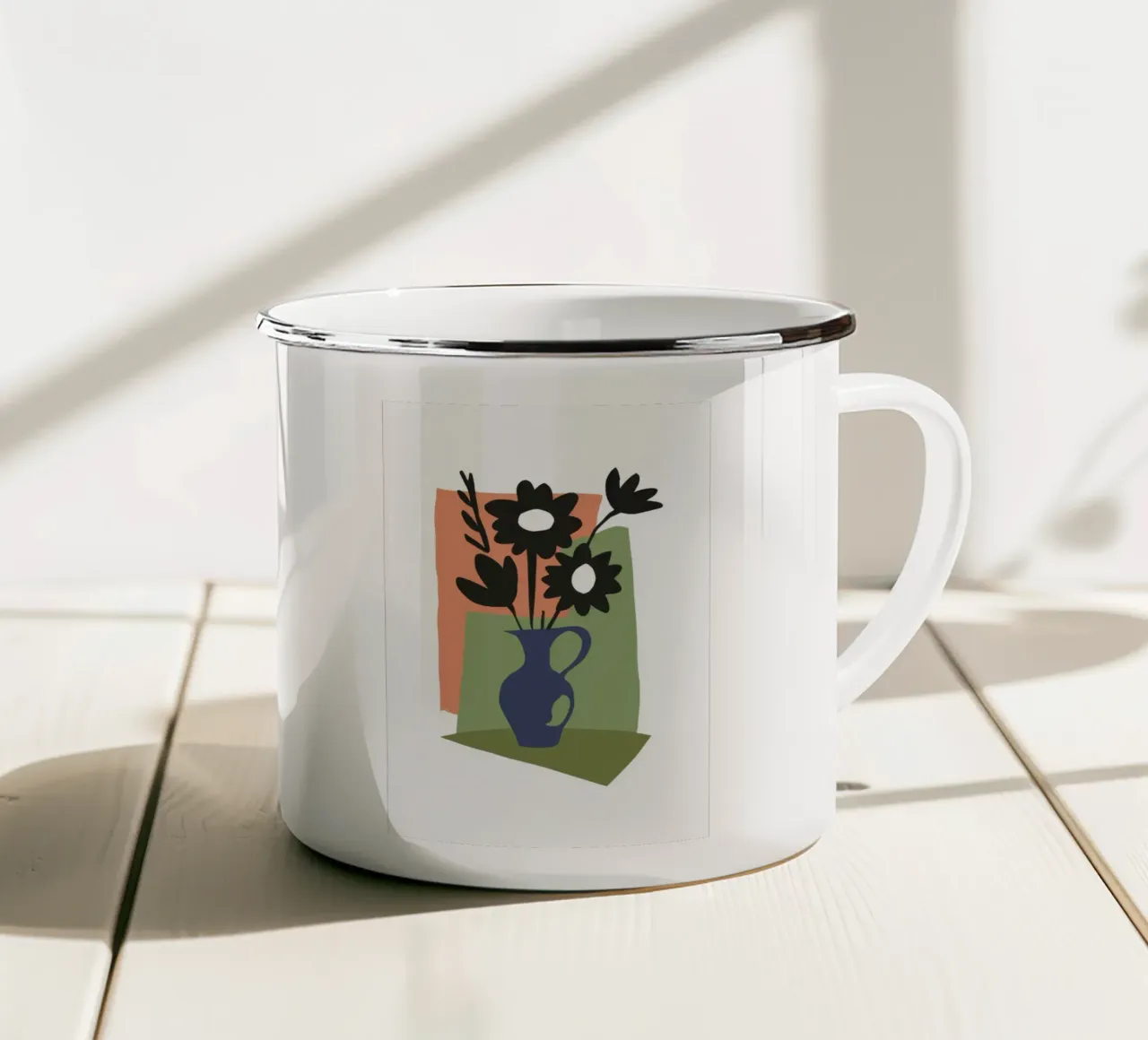 Anemone Elegante Immobile tazza in smalto da Mythy Brush