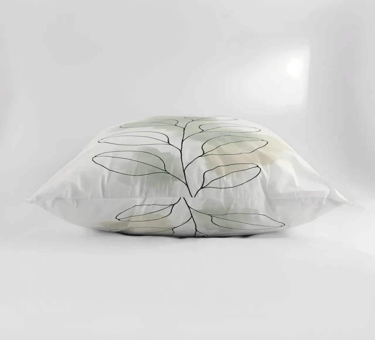Whispers of Nature – Minimalist Botanical Line Art decorative cushion by Graceful Desine