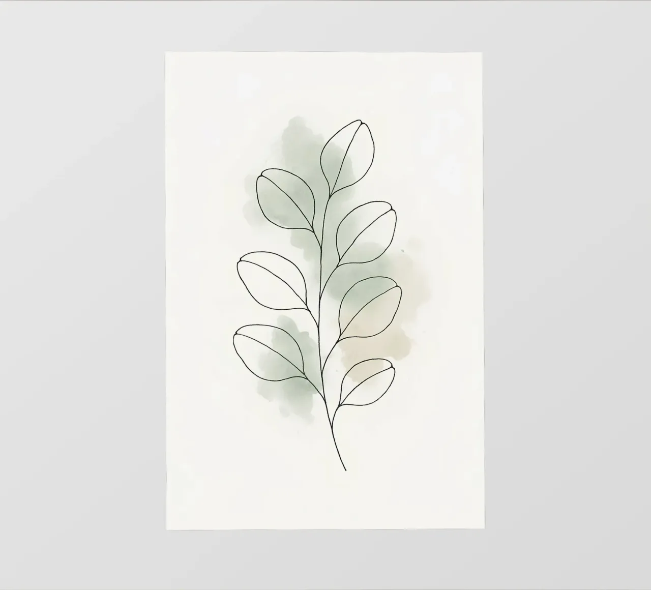 Whispers of Nature – Minimalist Botanical Line Art photo wallpaper by Graceful Desine
