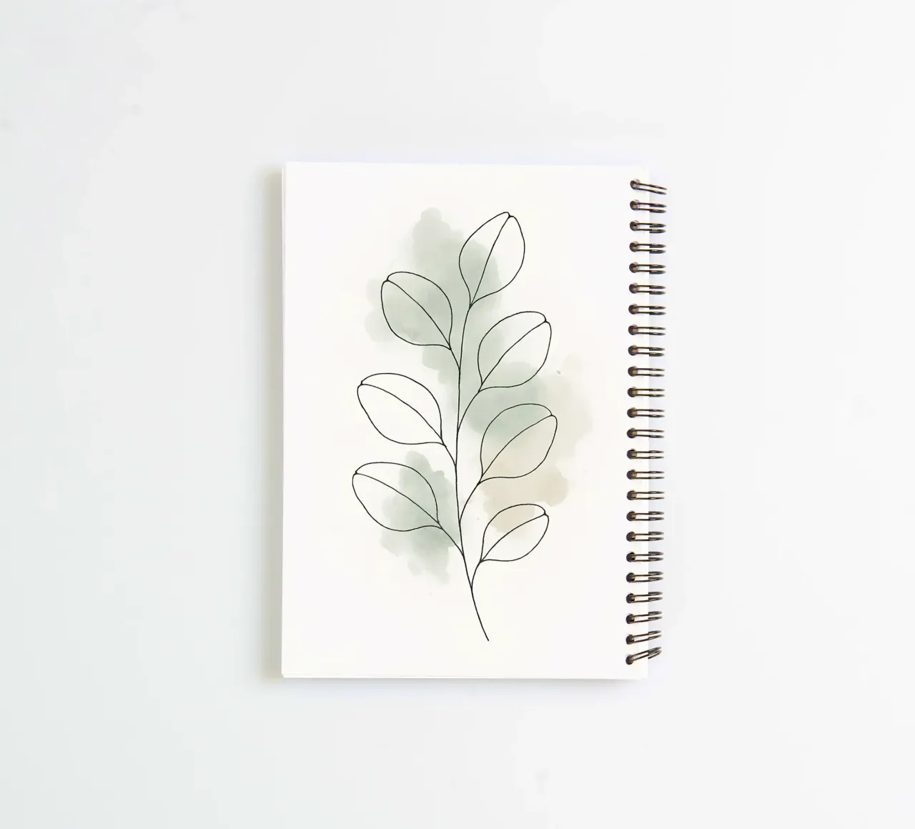 Whispers of Nature – Minimalist Botanical Line Art spiral notebook by Graceful Desine