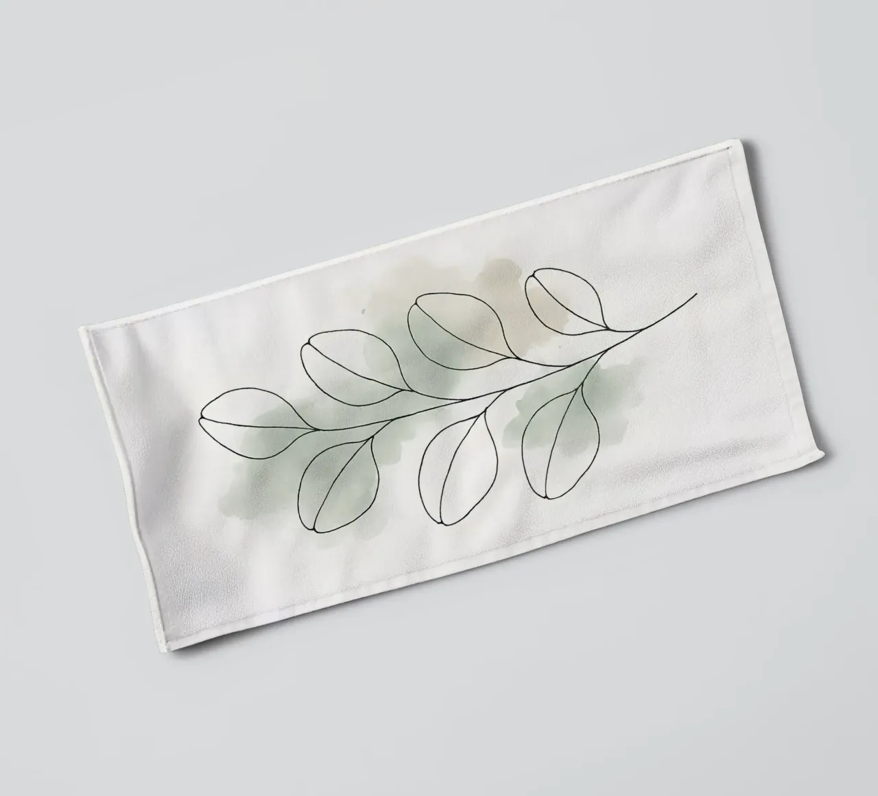 Whispers of Nature – Minimalist Botanical Line Art towel by Graceful Desine