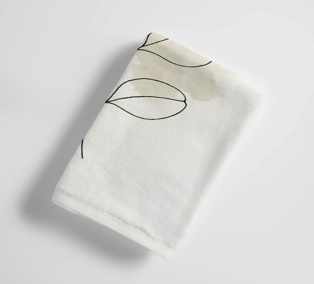 Whispers of Nature – Minimalist Botanical Line Art towel by Graceful Desine