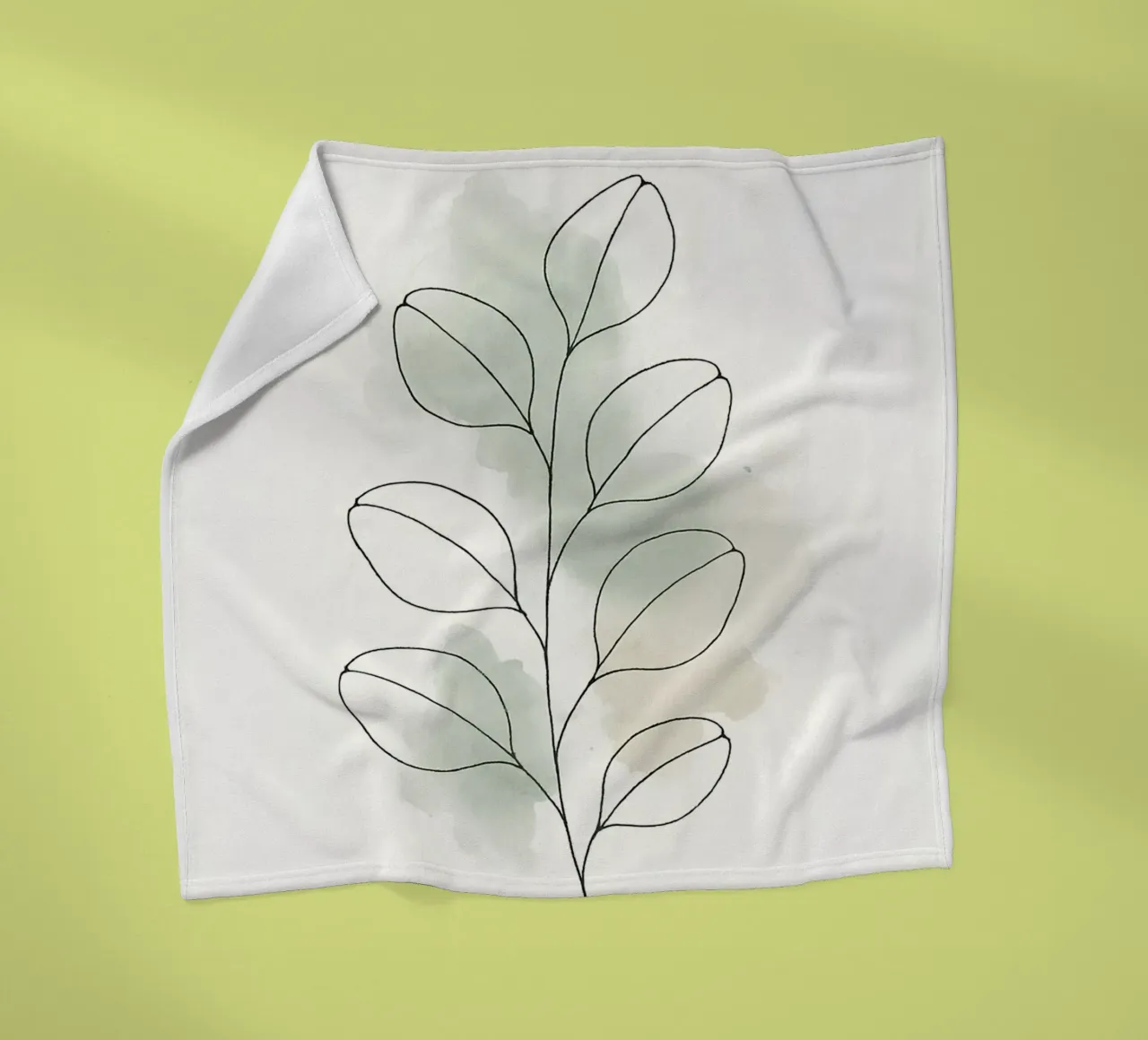 Sussurri della natura - Line art botaniche minimaliste coperta in pile da Graceful Desine