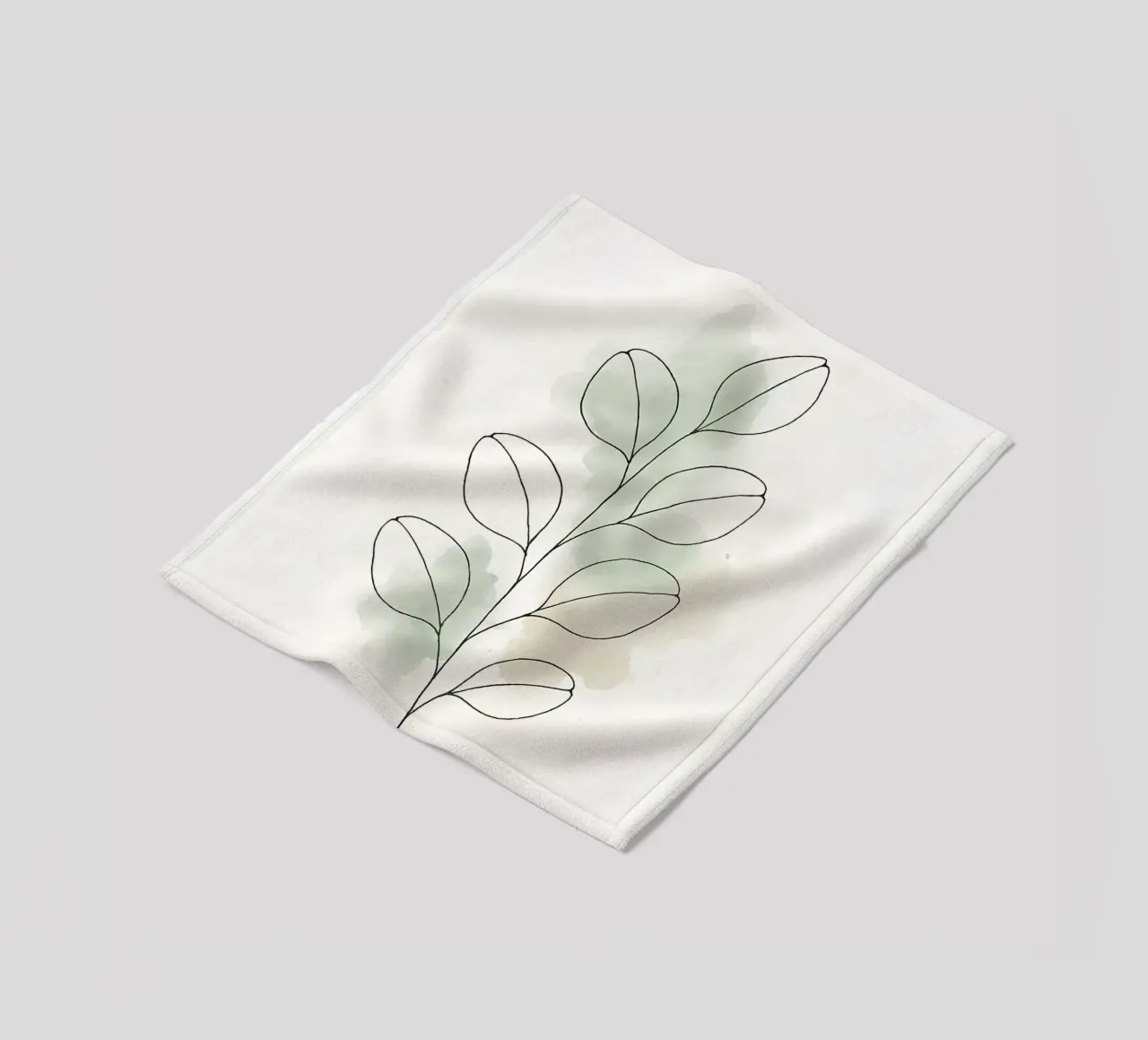 Sussurri della natura - Line art botaniche minimaliste coperta in pile da Graceful Desine