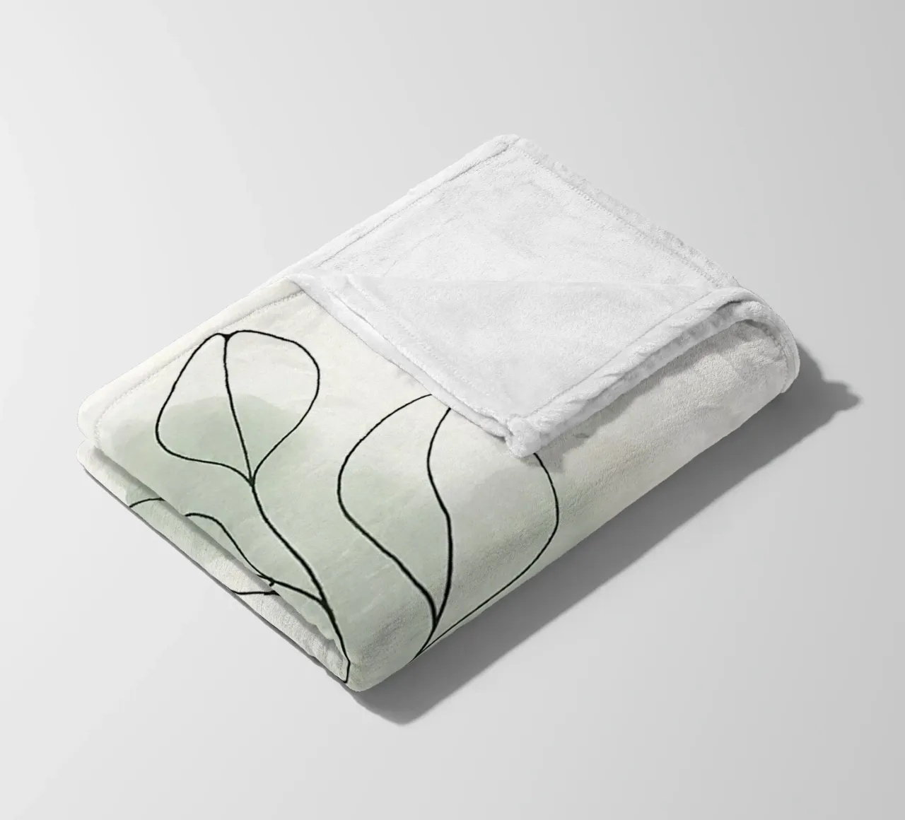 Sussurri della natura - Line art botaniche minimaliste coperta in pile da Graceful Desine
