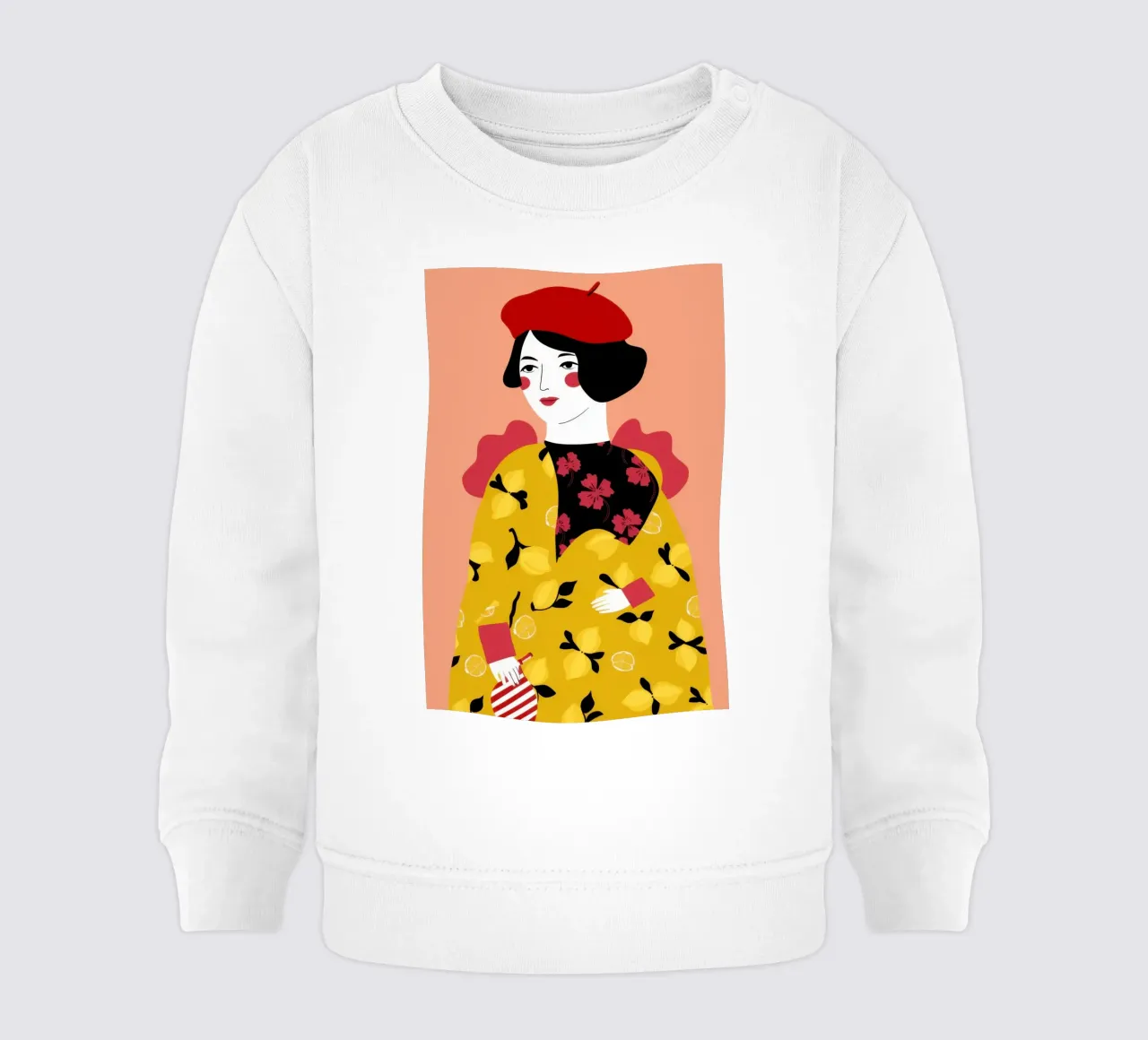 Berretto con cappotto giallo felpa neonato da Flock Reverie
