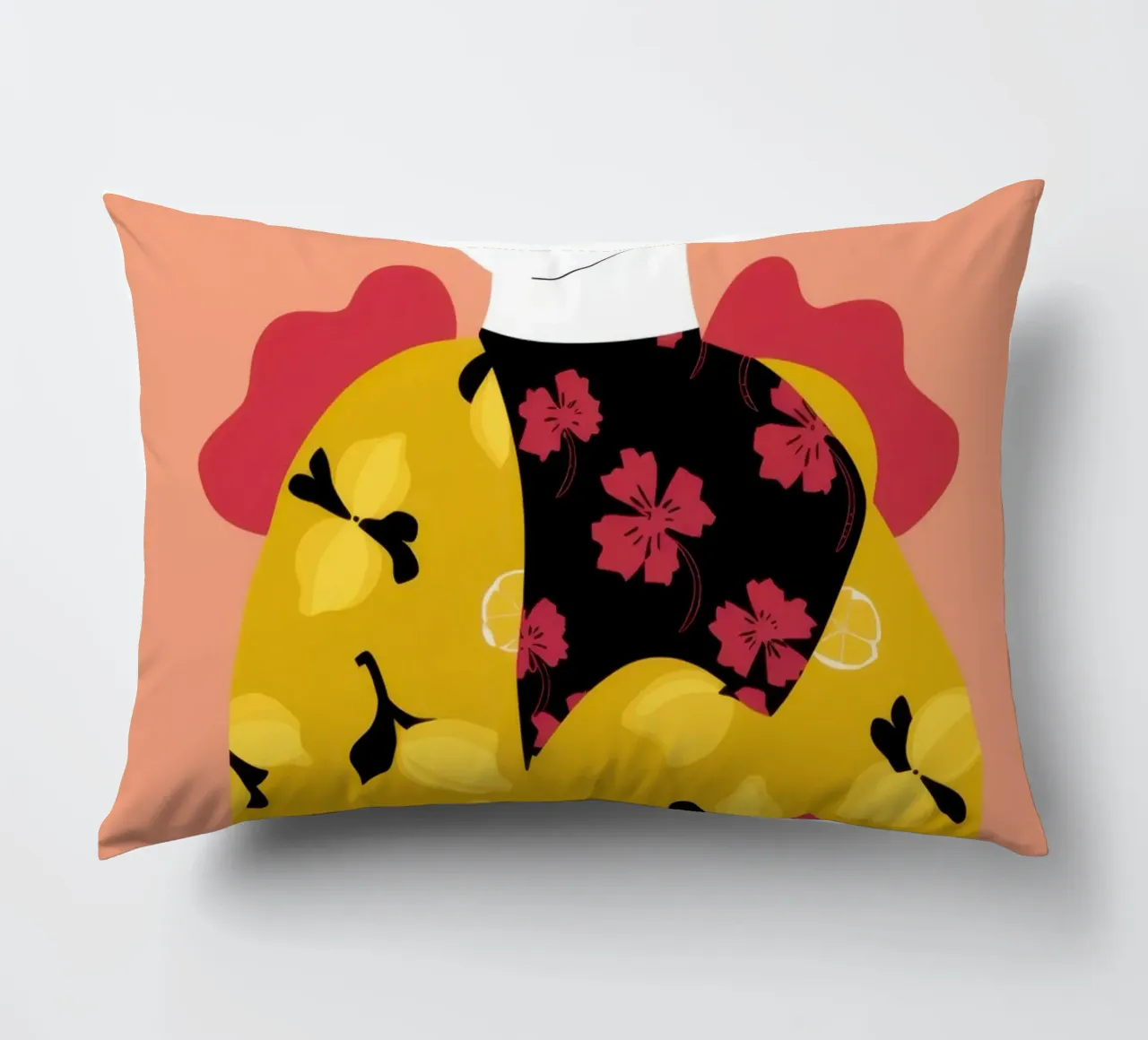 Béret dans un manteau jaune coussin de Flock Reverie
