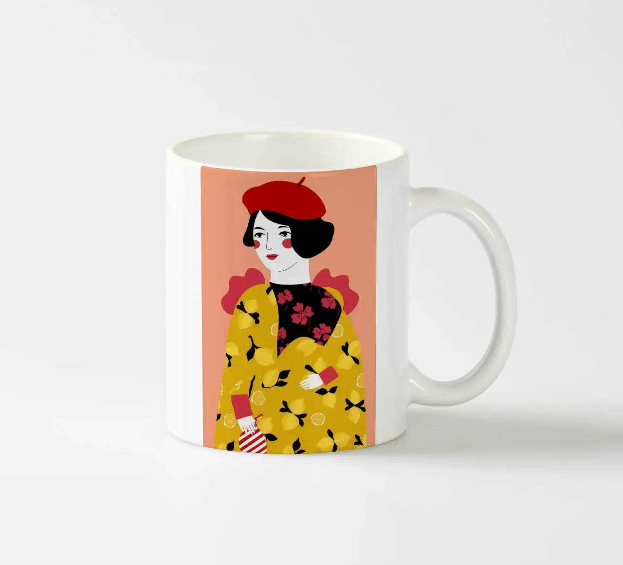 Berretto con cappotto giallo tazza in ceramica da Flock Reverie