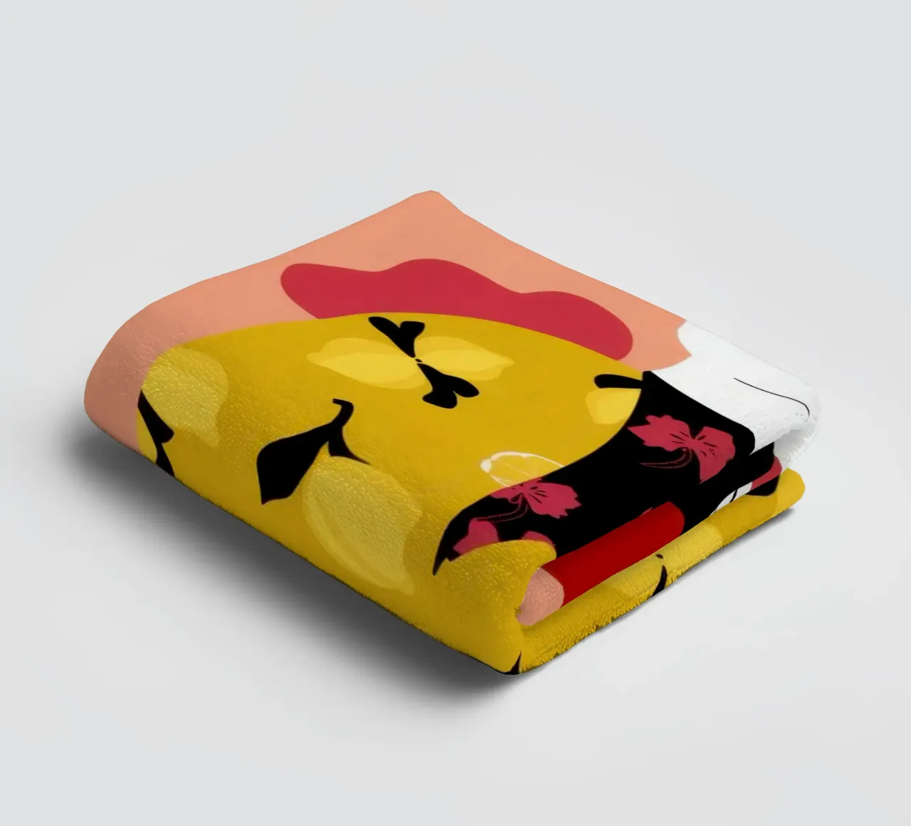 Béret dans un manteau jaune serviette de bain de Flock Reverie