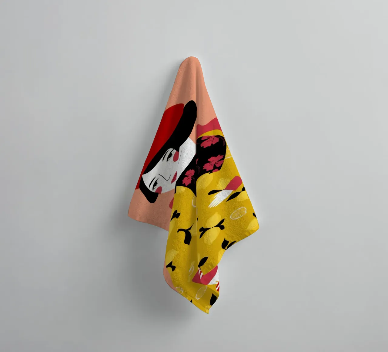 Béret dans un manteau jaune serviette de bain de Flock Reverie