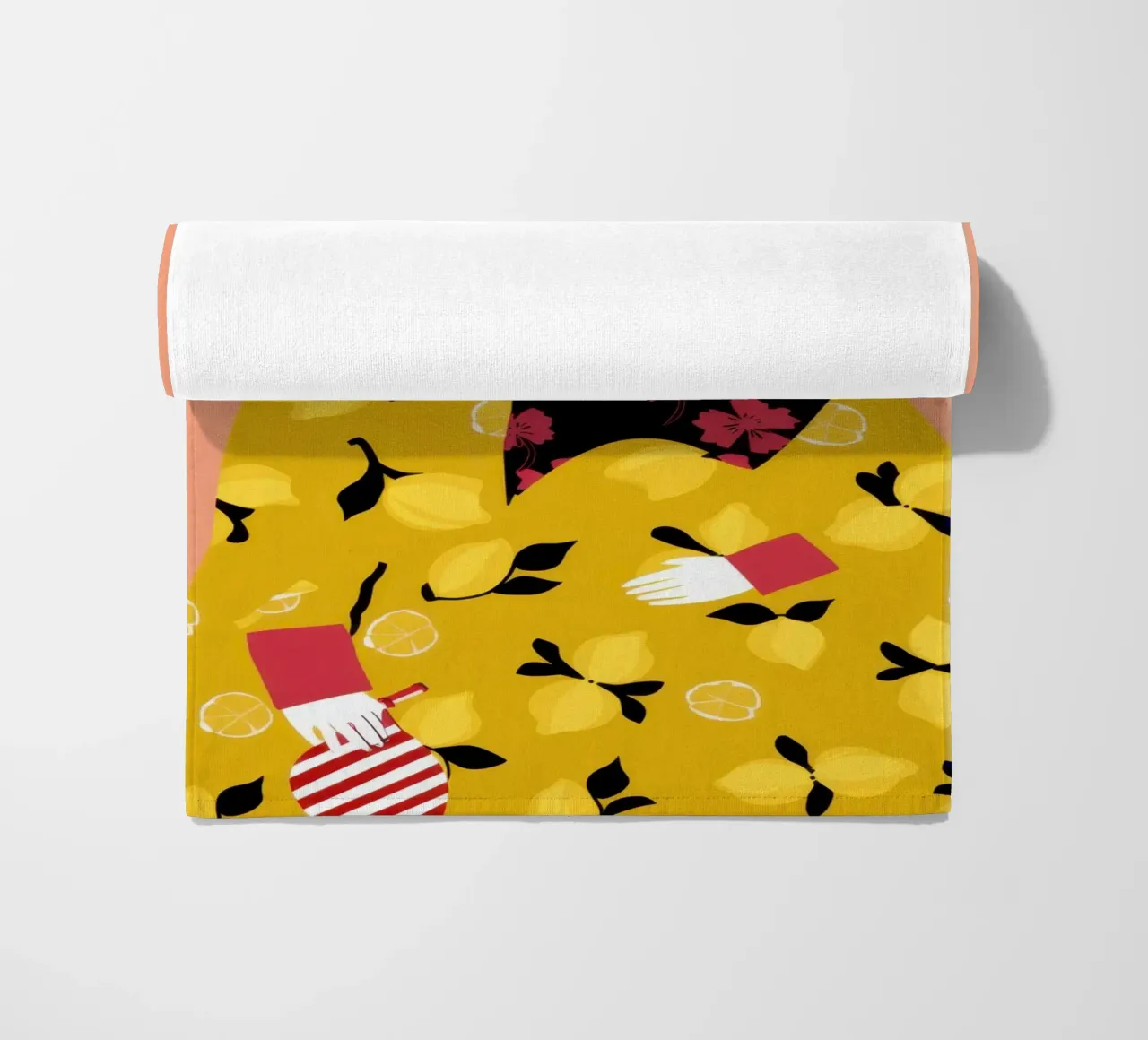 Berretto con cappotto giallo telo mare da Flock Reverie