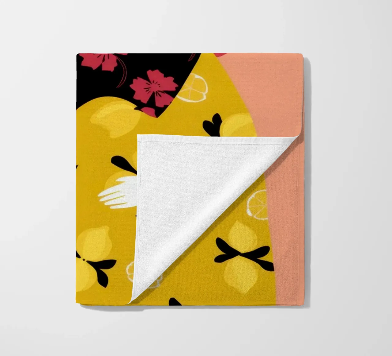 Berretto con cappotto giallo telo mare da Flock Reverie