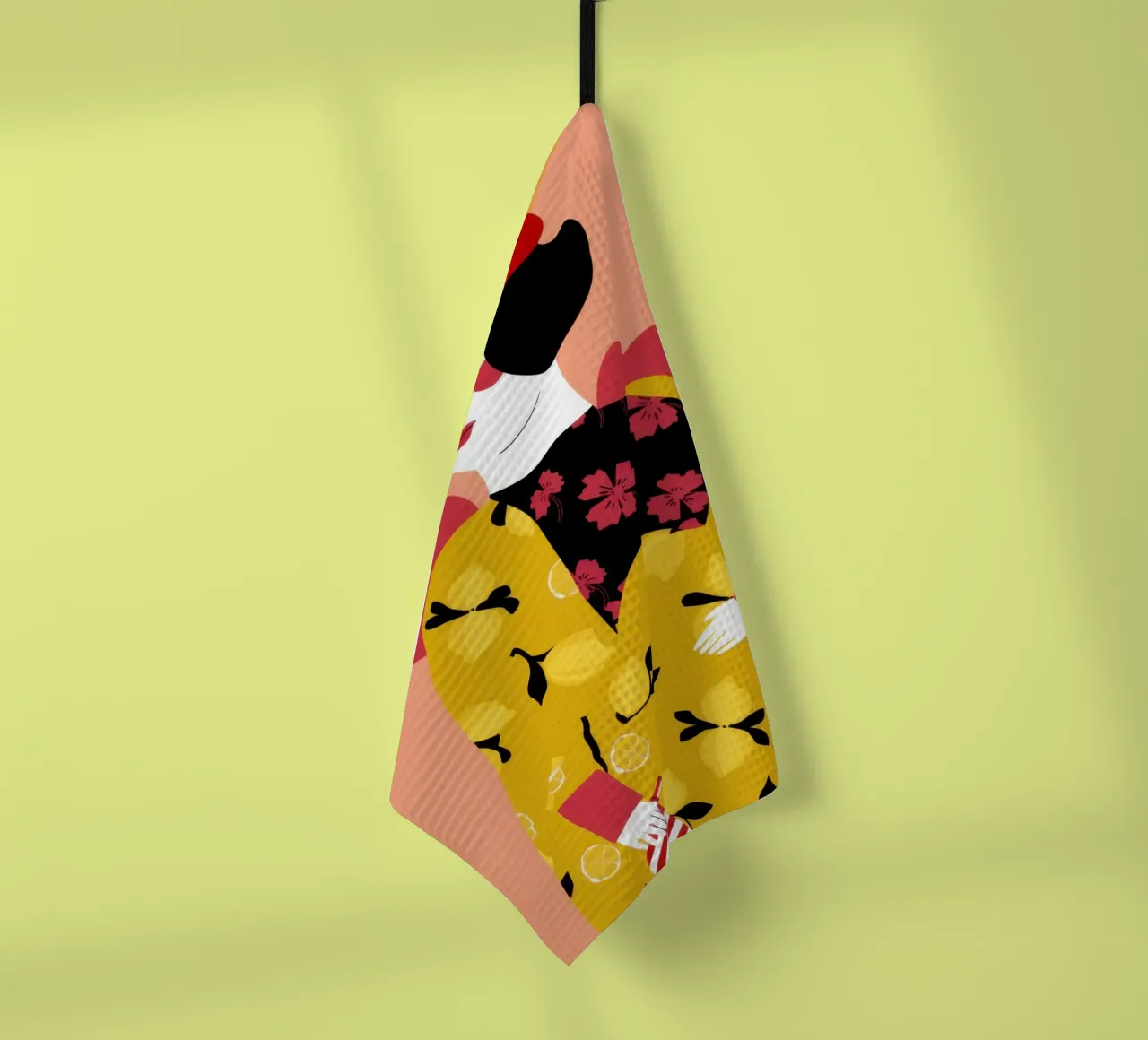 Béret dans un manteau jaune torchon de Flock Reverie